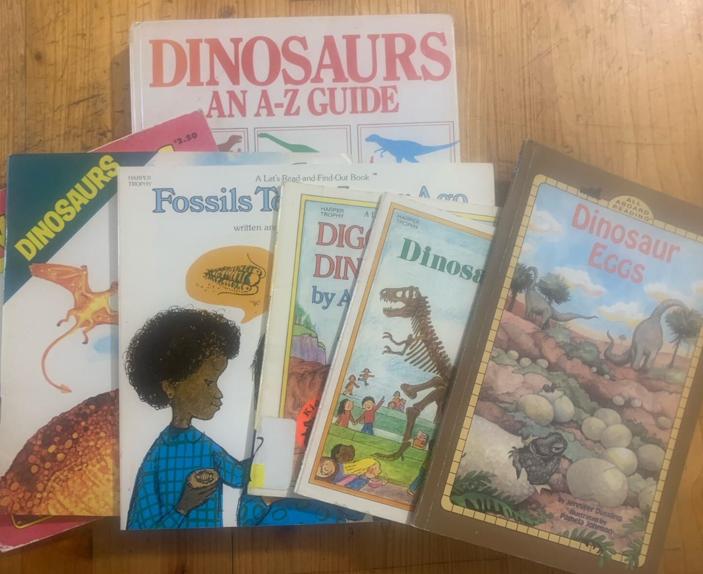 Dinosaur 5 Book Lot Fossils A-Z Guide Early Reader Aliki