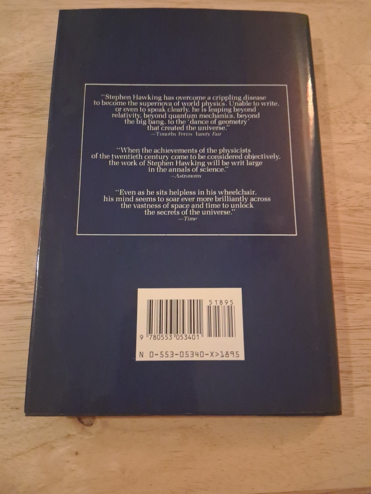 A Brief History of Time: From the Big Bang to Black Holes by Stephen W. Hawking