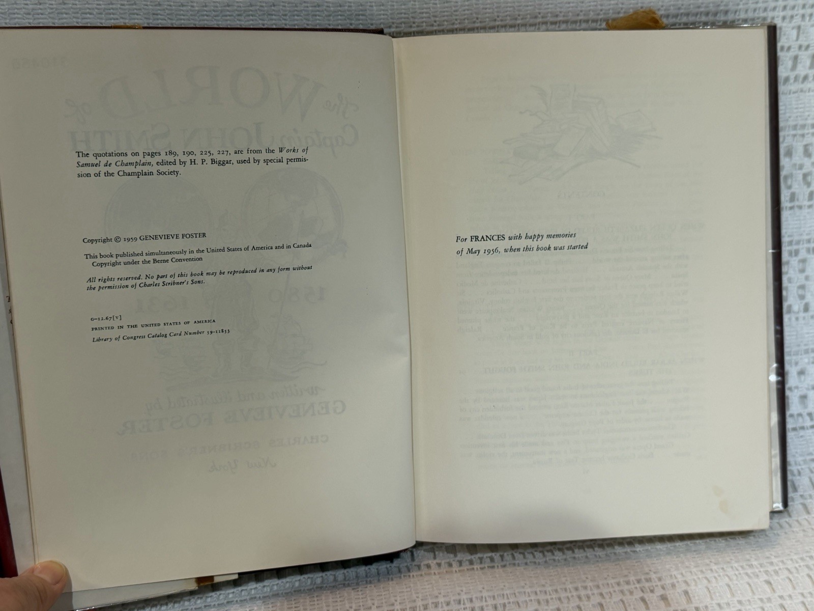 The World Of Capt. John Smith by Genevieve Foster HC/DJ 1959 Homeschool History