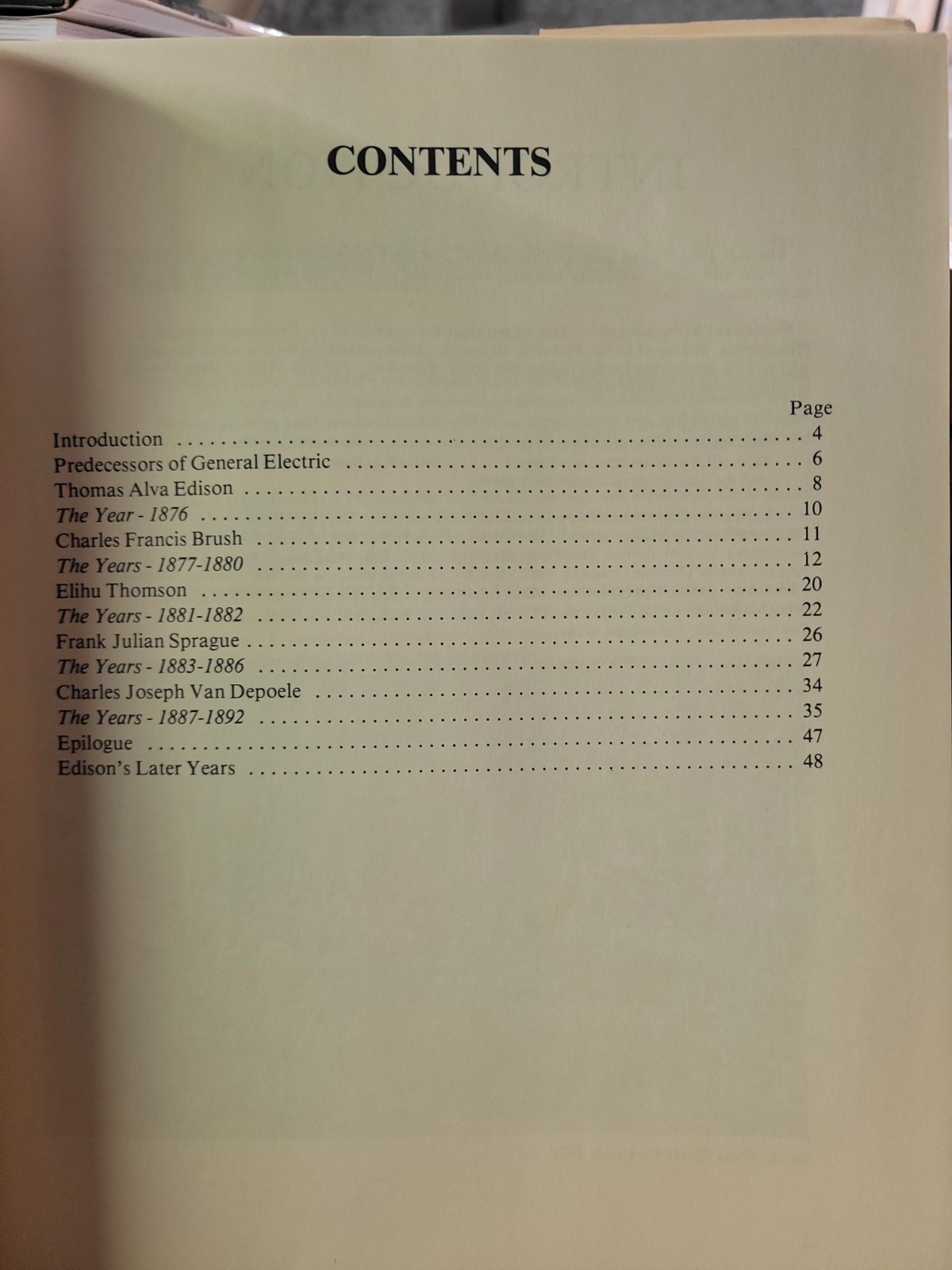 The General Electric Story 1876–1986: A Photo History — Hall of History – HC/DJ