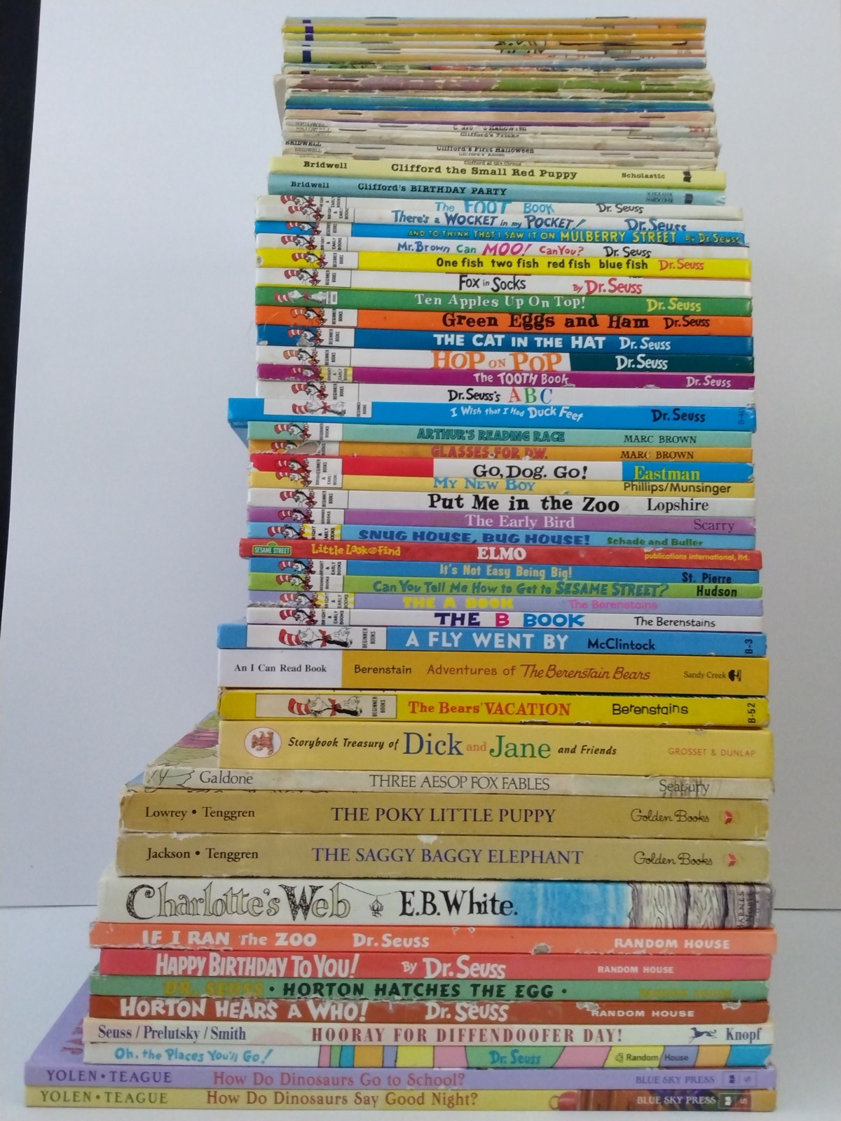 Lot of 67 Children’s Books * Dr. Seuss * Bright and Early * Beginner * Golden