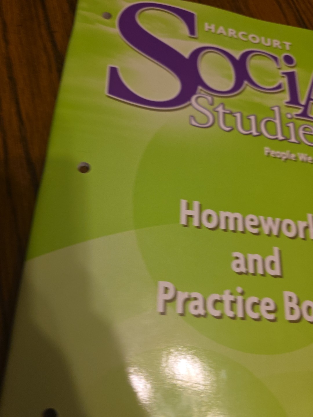 Harcourt Social Studies People We Know Homework and Practice Book, Grade 2 by H,