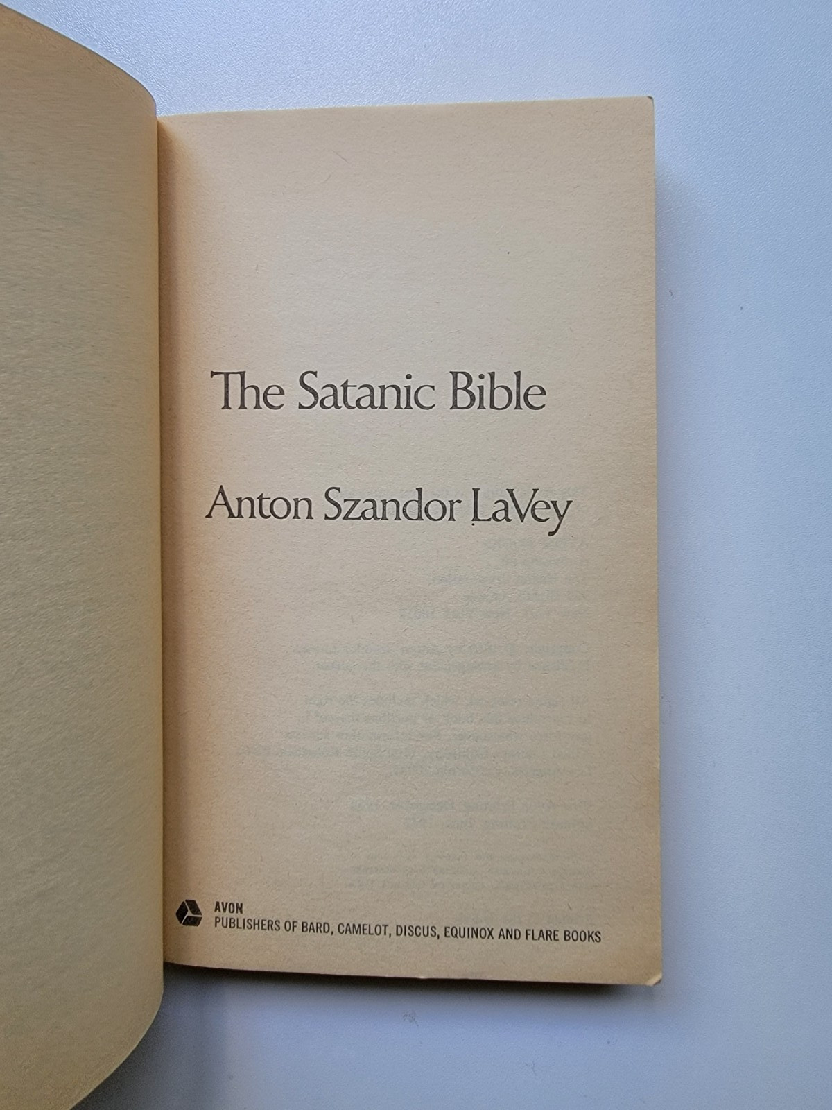 The Satanic Bible Anton LaVey OCCULT SATANISM 1st Ed 7th Printing
