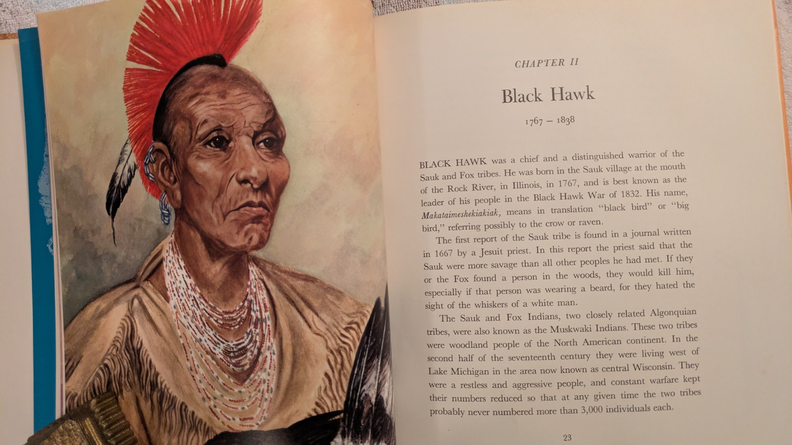 Moyer, FAMOUS INDIAN CHIEFS, 1972, HB, Color Illustrations, 92 Pages, 12x10in