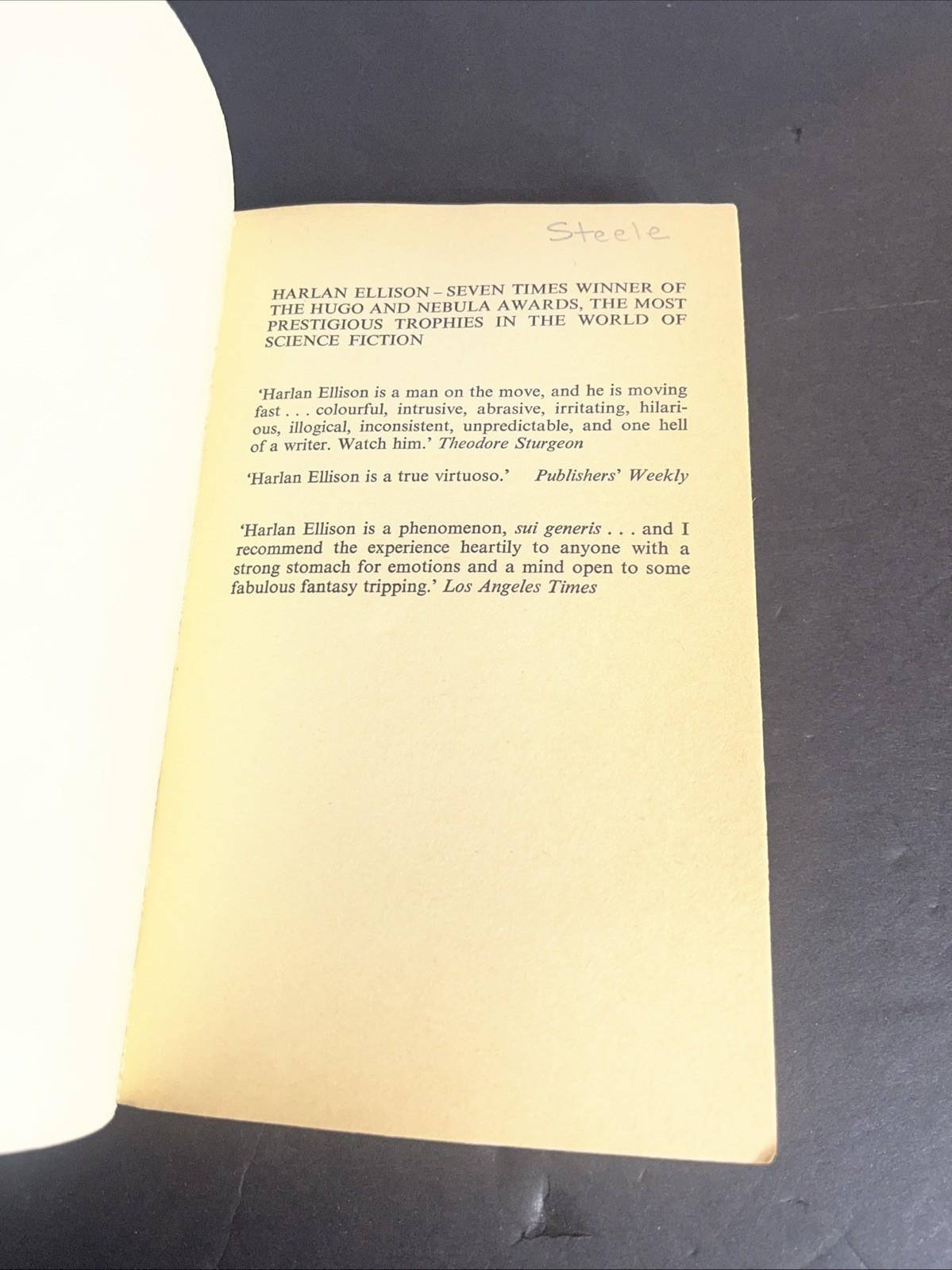 All The Sounds Of Fear: Harlan Ellison Panther 1973 UK 1st edition Foreign Print