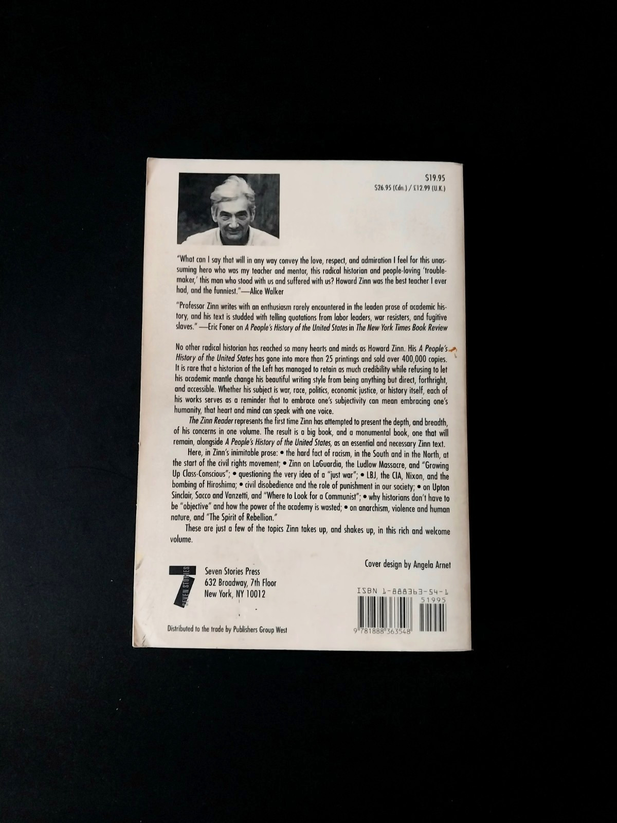 Howard Zinn – The Zinn Reader – Seven Stories Press First Edition 3rd Printing
