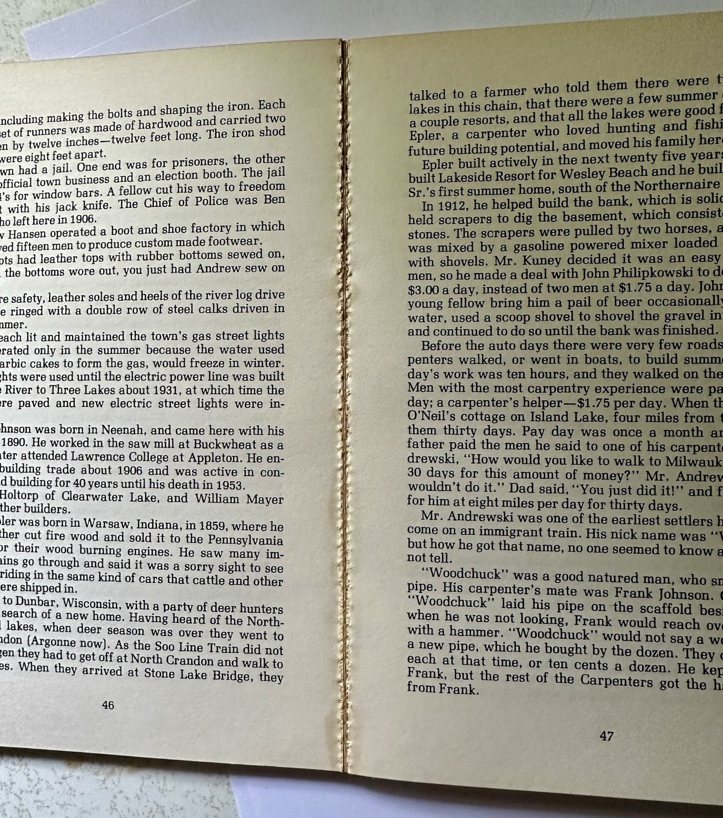 80 Years In God’s Country E H Epler Signed 116 Pages 1973 2nd Ed Three Lakes WI