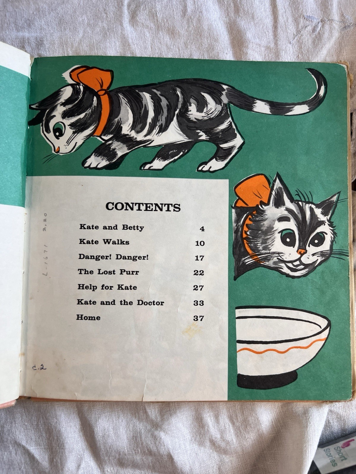 Lot of 2 Vintage 1969 & 1970 – Kate the Cat & Doc the Dog – Illustrated HC Books