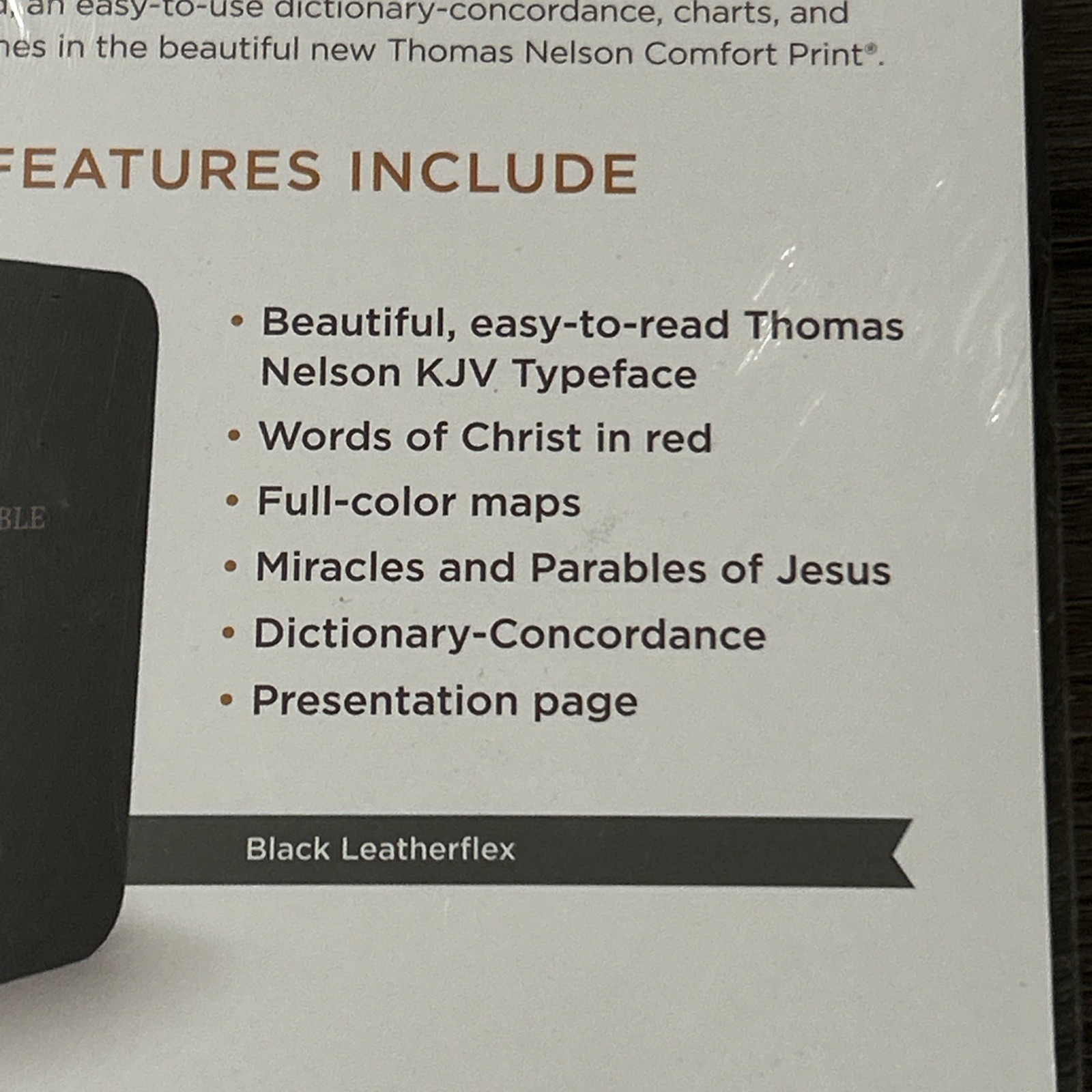 KJV Gift and Award Bible Imitation Leather, Black Red Letter Concordance Sealed