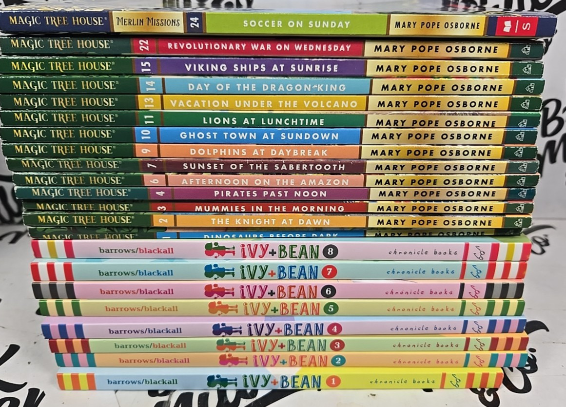 Magic Tree House & Ivy & Bean Chapter Book Lot of 22 Early Reader Books Ages 6-9