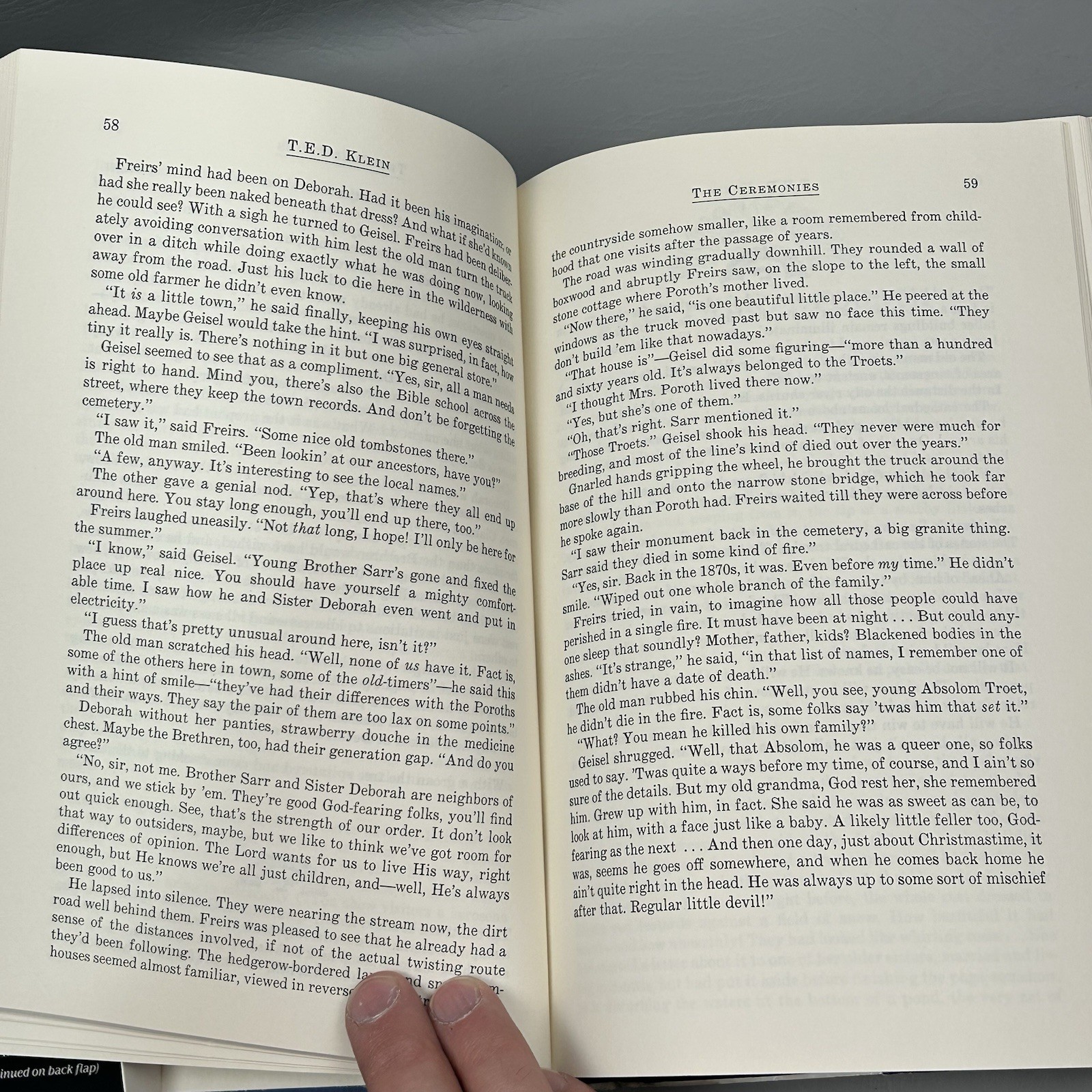 The Ceremonies by T. E. D. Klein FIRST Edition Viking Press 1984 HC/DJ Very GOOD