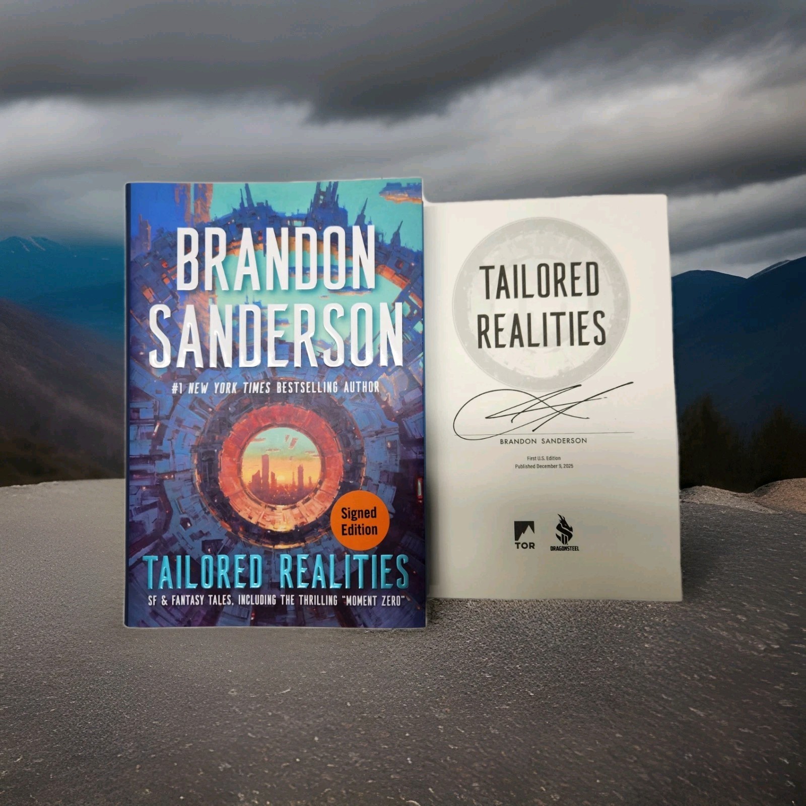 BRANDON SANDERSON SIGNED AUTOGRAPHED TAILORED REALITIES HARDCOVER BOOK 2025 NEW