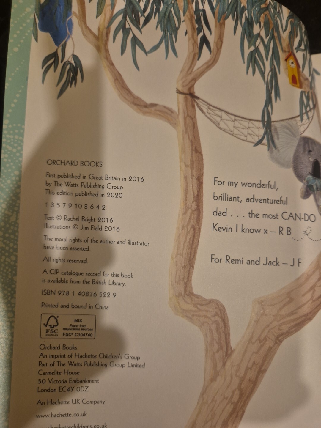 THE KOALA WHO COULD BOOK BY RACHEL BRIGHT 17CM X 21CM (PICTURE BOOK) 2020