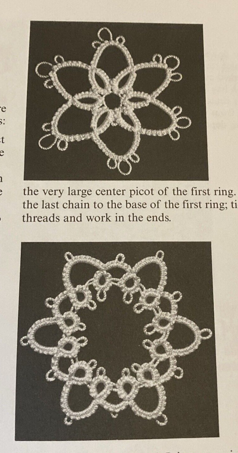 Vtg Rare Dover Needlework Series Easy Tatting book 1999 by Rozella F. Linden