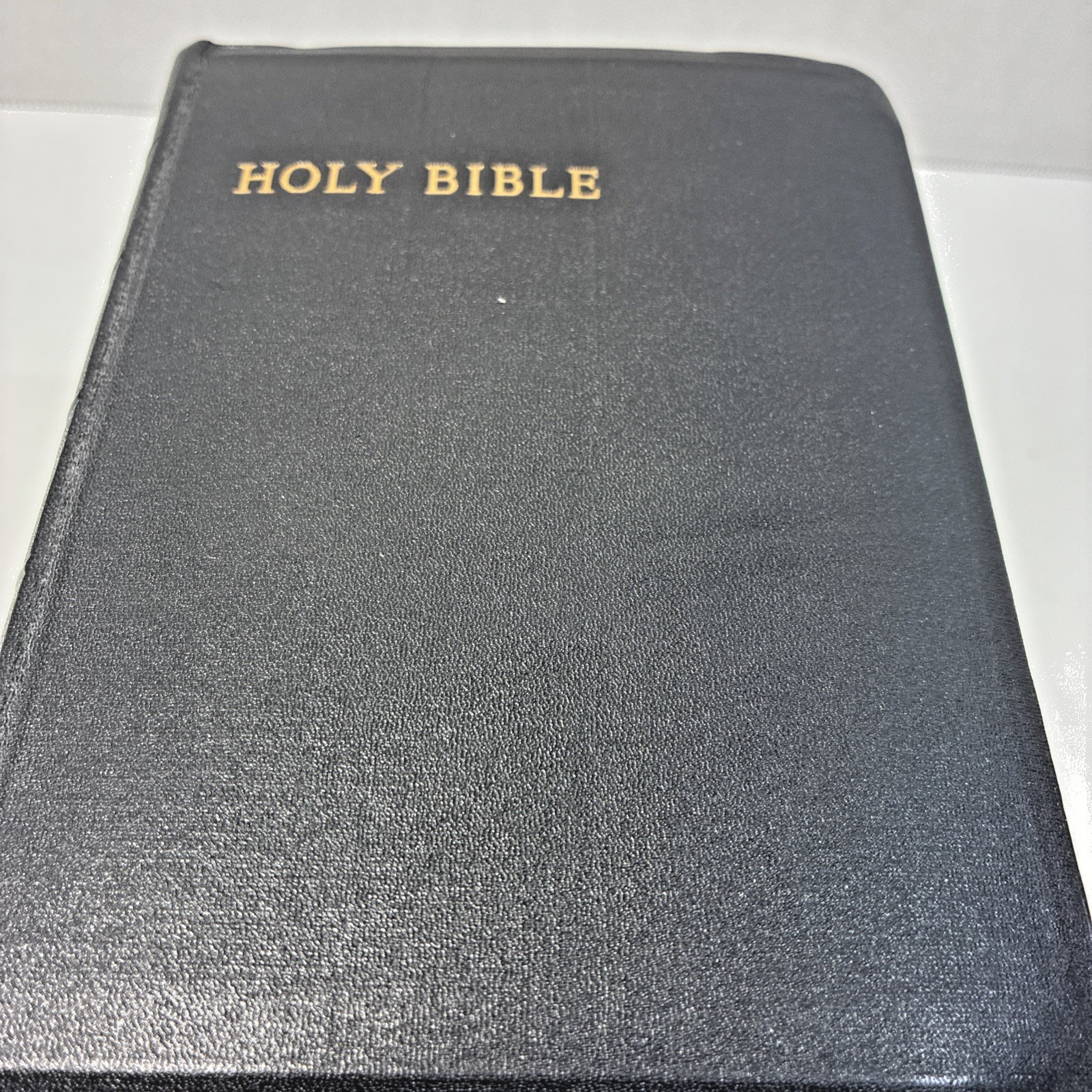 Vintage Compact Cambridge HTF Hand Grained Morocco Leather Concordance KJV Bible