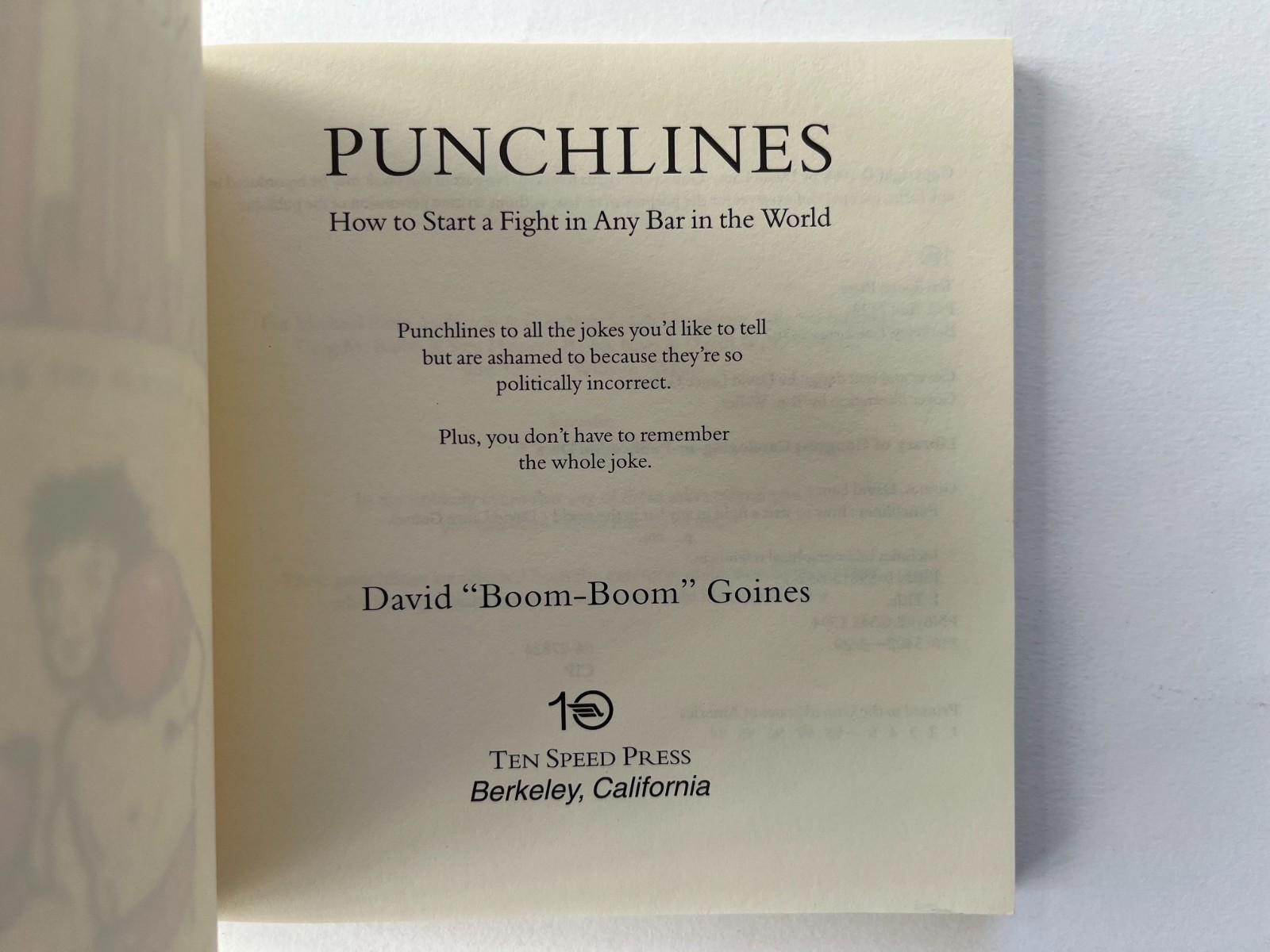 Punchlines By DAVID GOINES ~ rare humor book by poster artist calligraphy