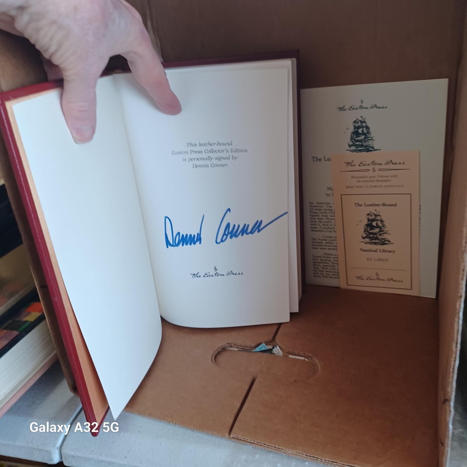 Comeback Dennis Connor Signed My Race For the America’s Cup Leather New 0731