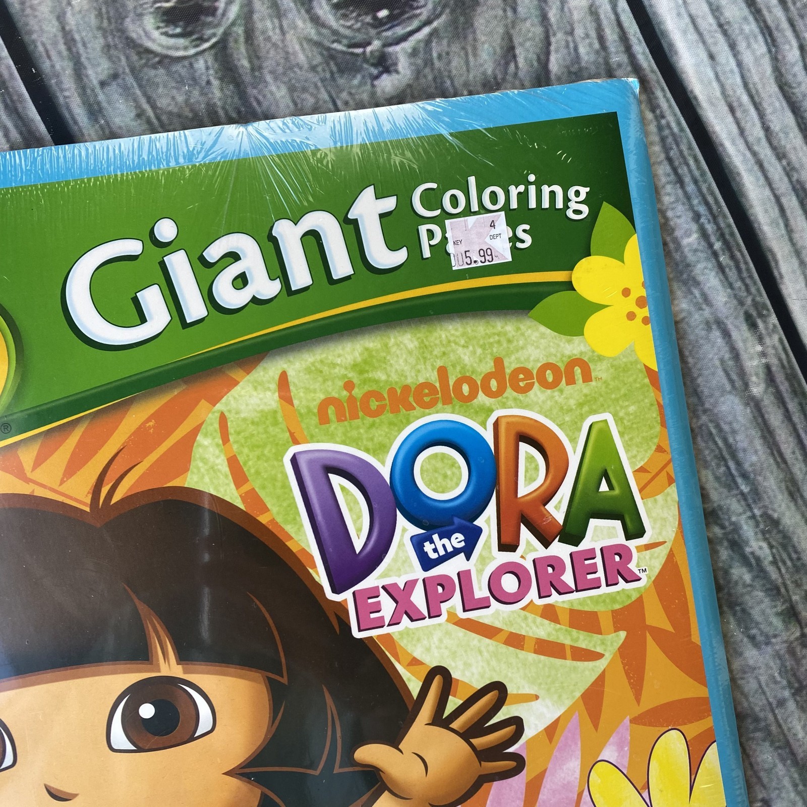 Sealed Dora The Explorer 18 Jumbo Giant Coloring PAGES K-mart Sticker Crayola