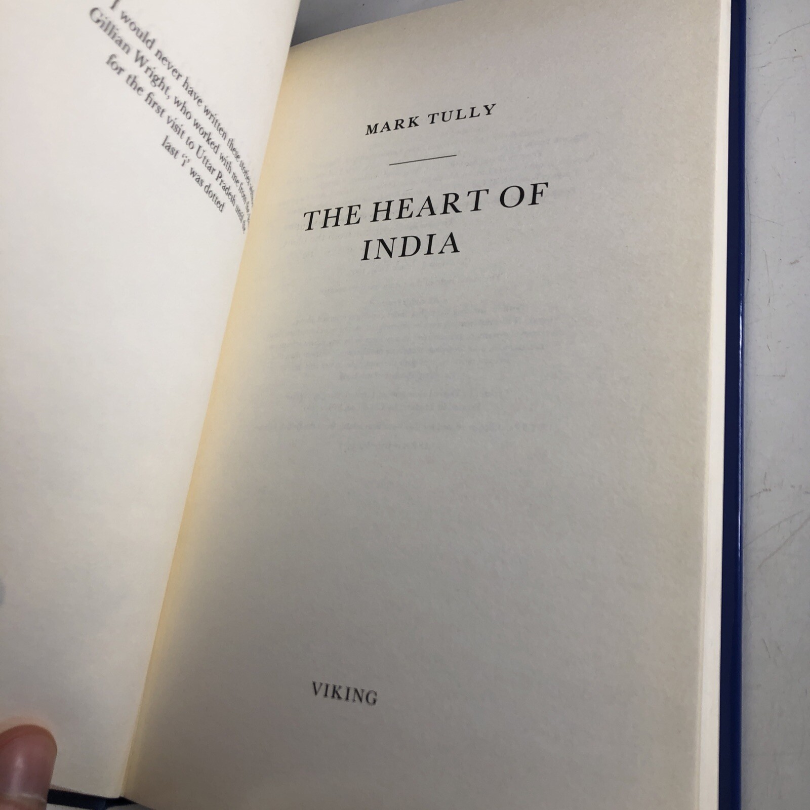 The Heart of India By Mark Tully Hardcover News Reporter Life In India Book