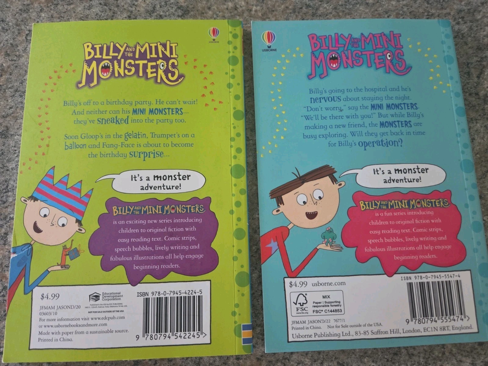 Lot Of 11 Billy and the Mini Monsters Children’s Books Zanna Davidson Usborne