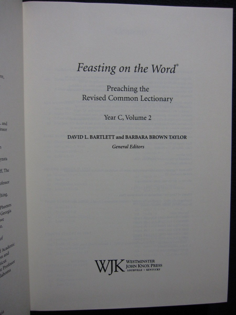 Feasting on the Word Year C, Vol. 2: Lent through Eastertide [Hardcover]