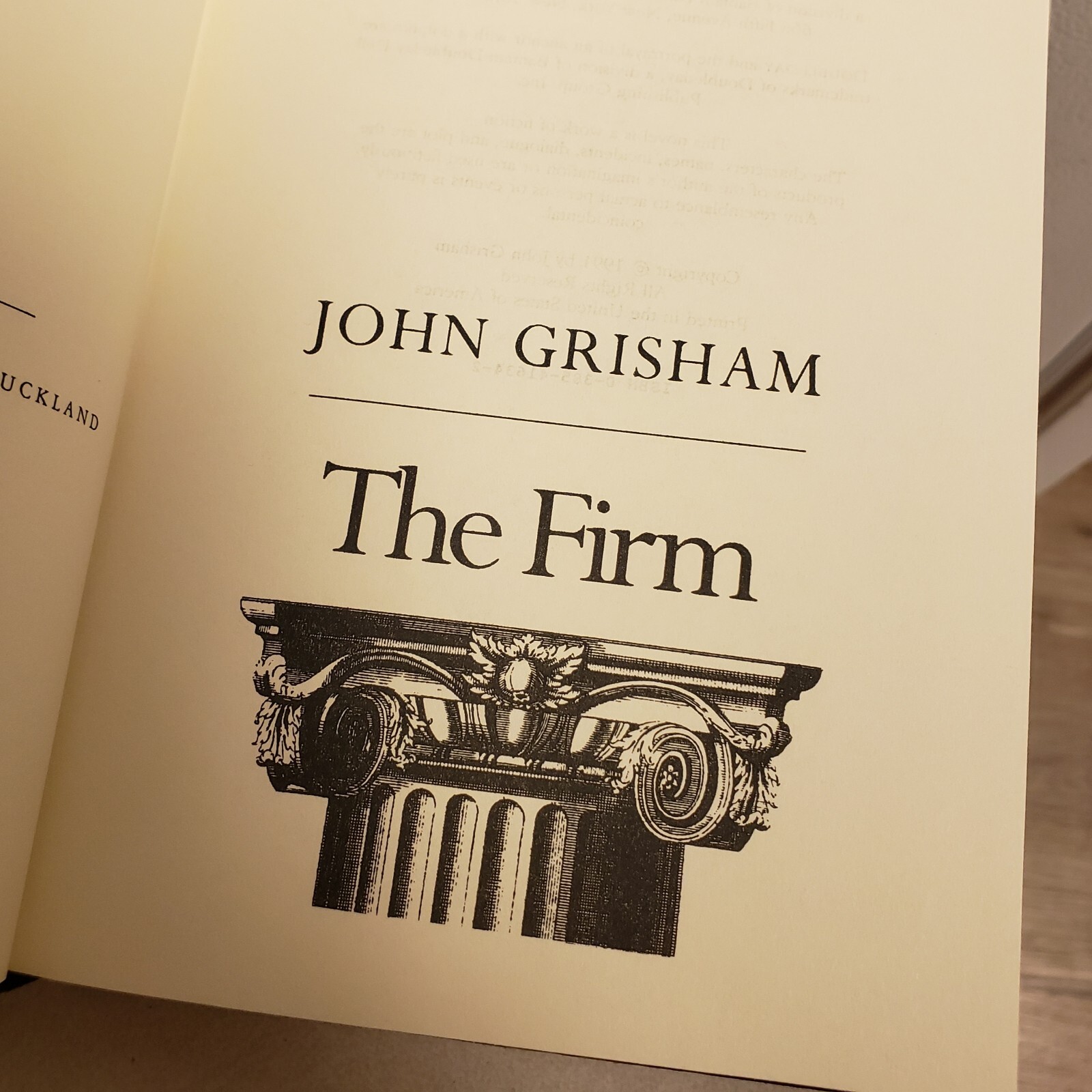 The Firm: A Novel Series Grisham, John Used Good 1991 Hardcover Crime Mystery