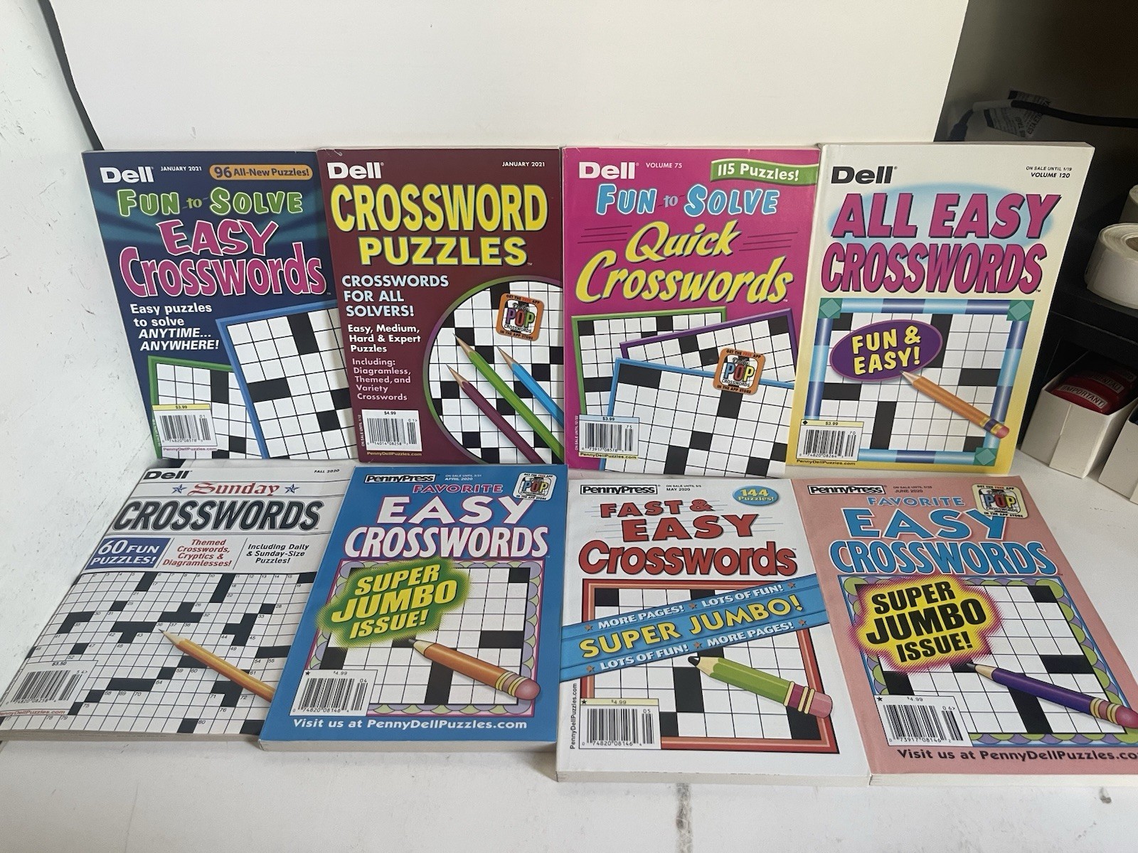 Lot of 33 Penny Press Dell Word Search Puzzle Books Word Seek Random Mix
