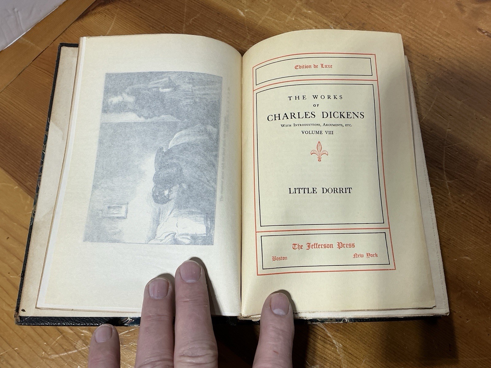 The Works Of Charles Dickens LITTLE DORRIT Leather 1878 Deluxe Edition Jefferson