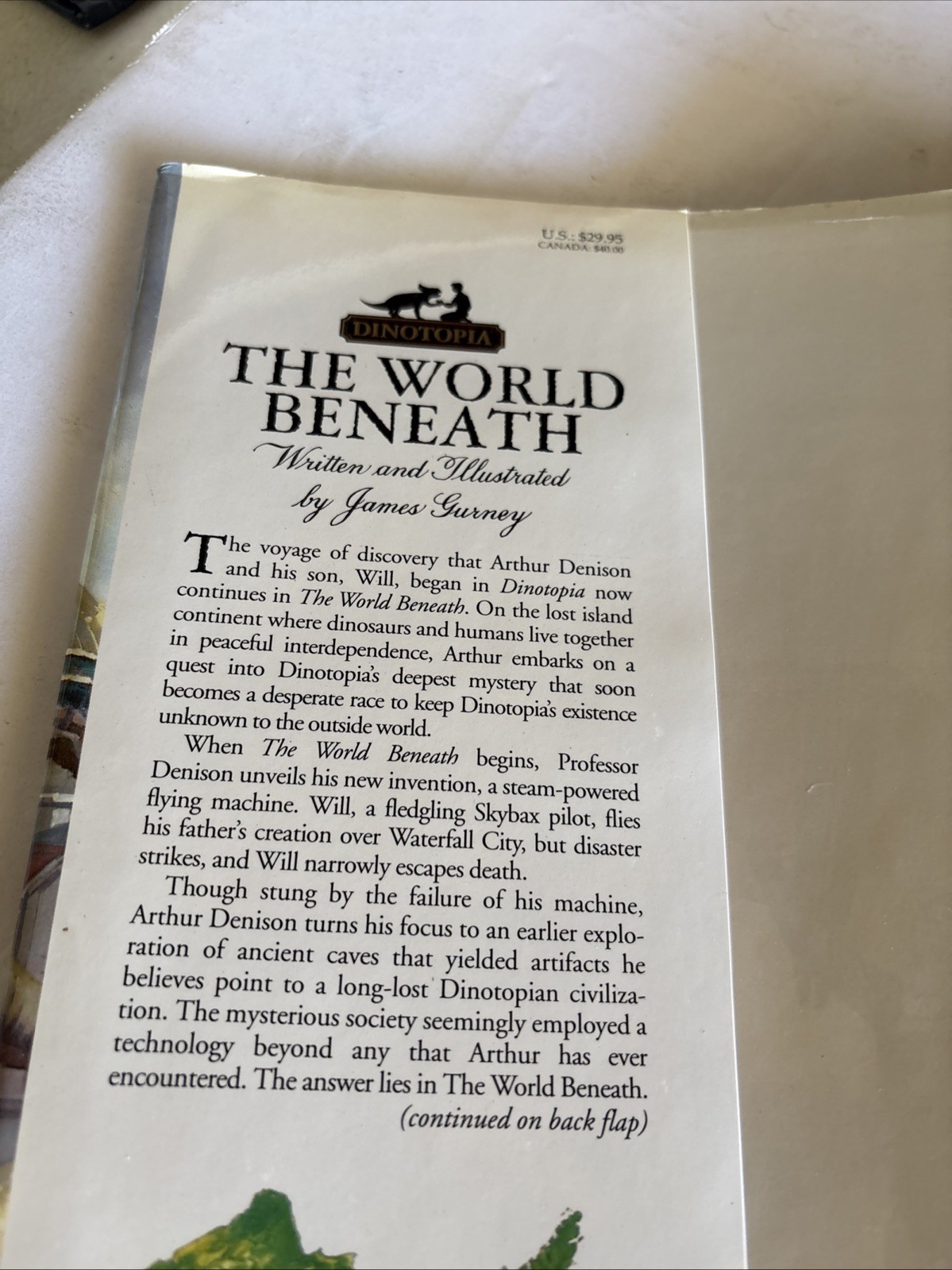 DINOTOPIA by James Gurney The World Beneath 1st Edition/ 1st Printing, HCDJ 1995