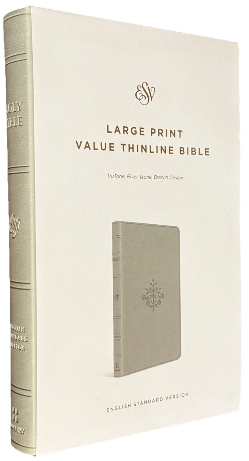 ESV Large Print Value Thinline Bible (Trutone, River Stone, Branch Design): New