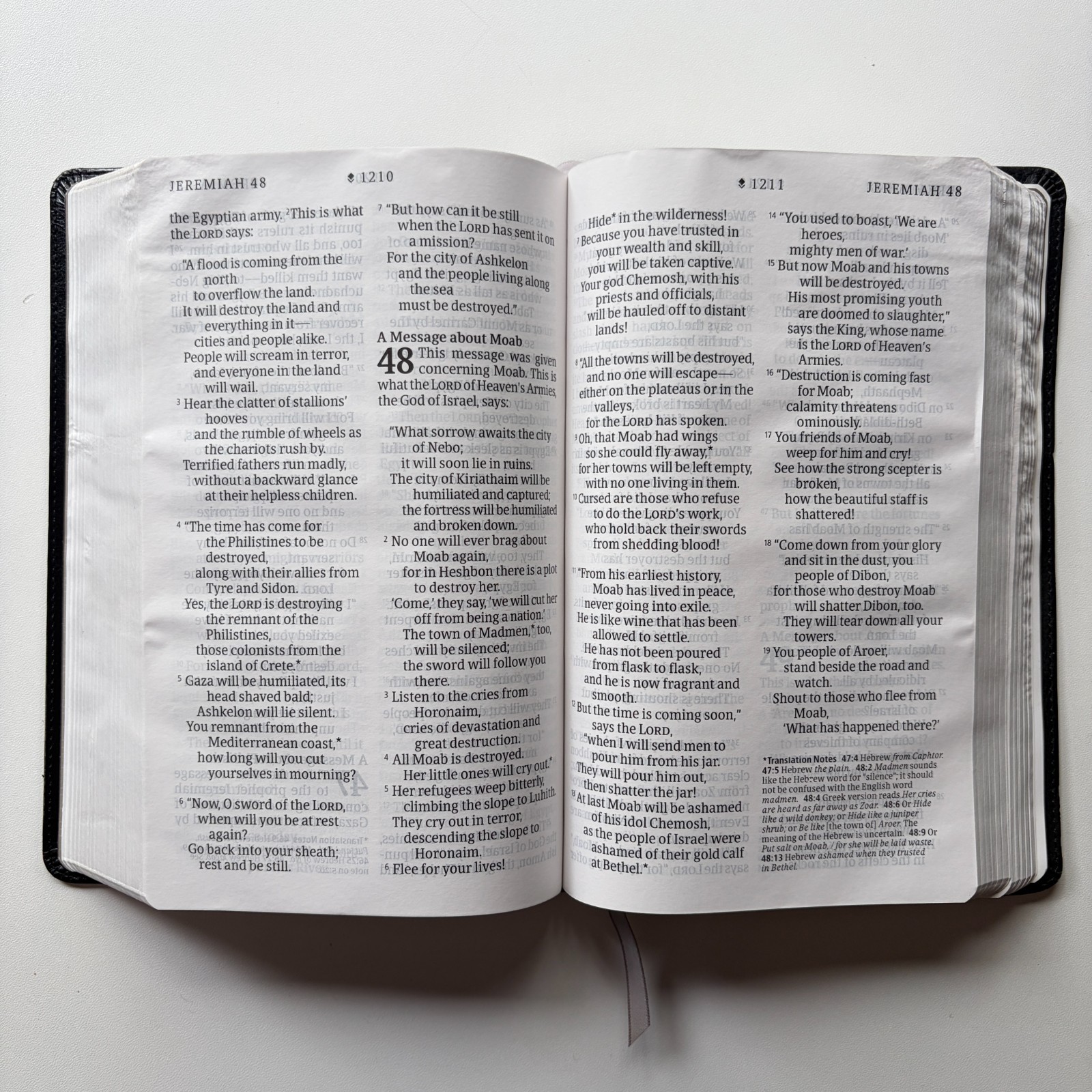 NLT Holy Bible Giant Print Personal Size Filament Enabled Tyndale Black Leather