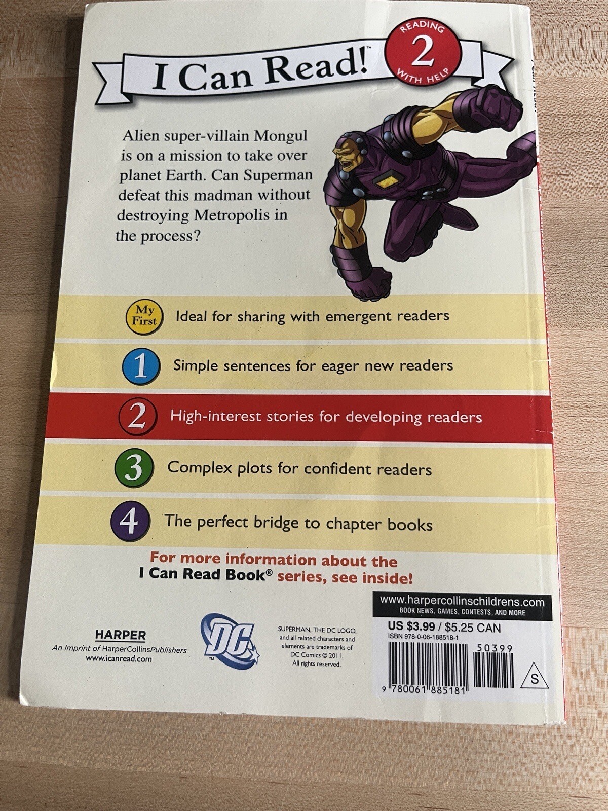 I Can Read Level 2 Ser.: Superman Versus Mongul by Michael Teitelbaum (2011,…
