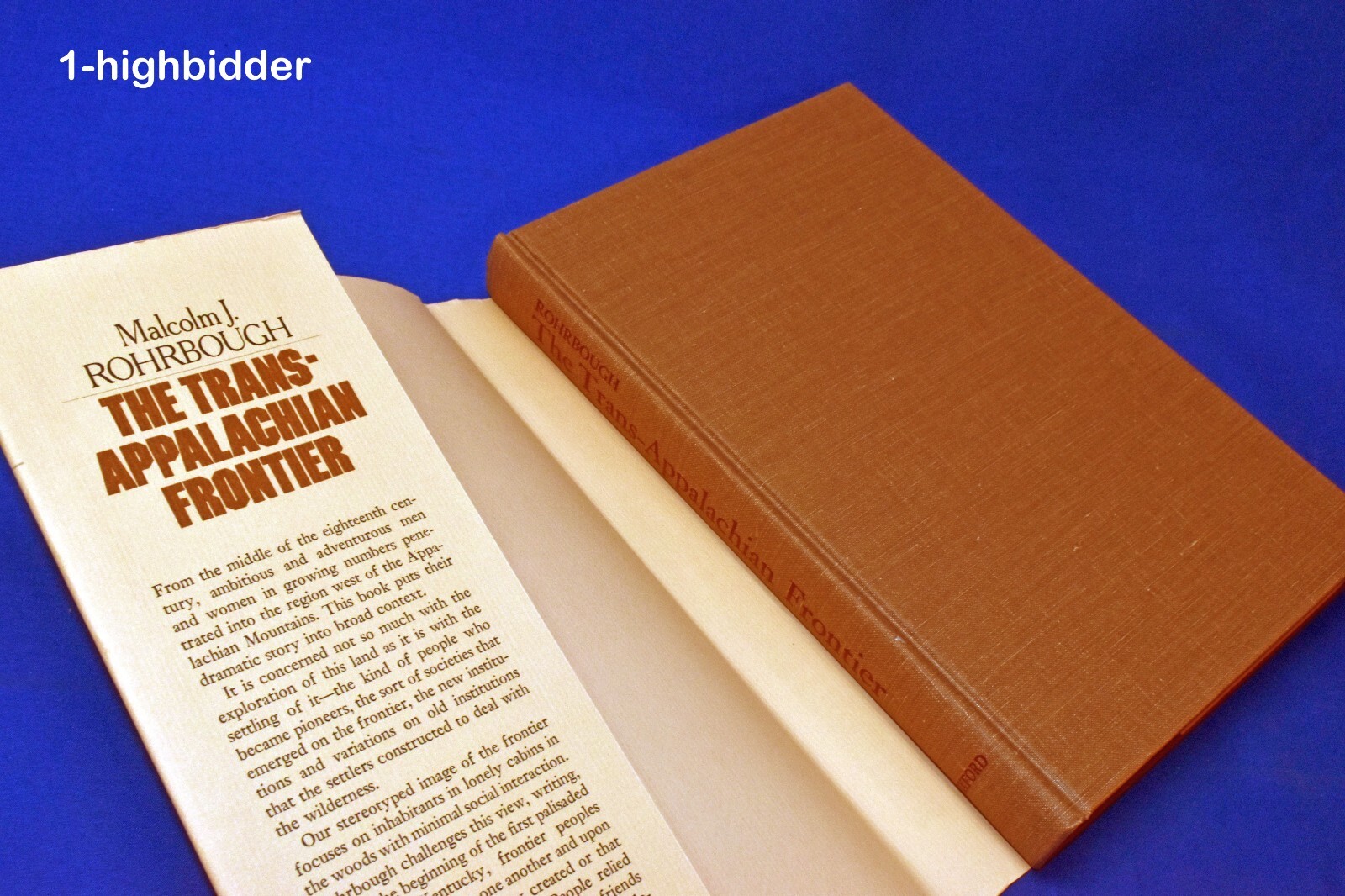 The Trans-Appalachian Frontier: People Societies & Institutions 1775-1850 1st Ed