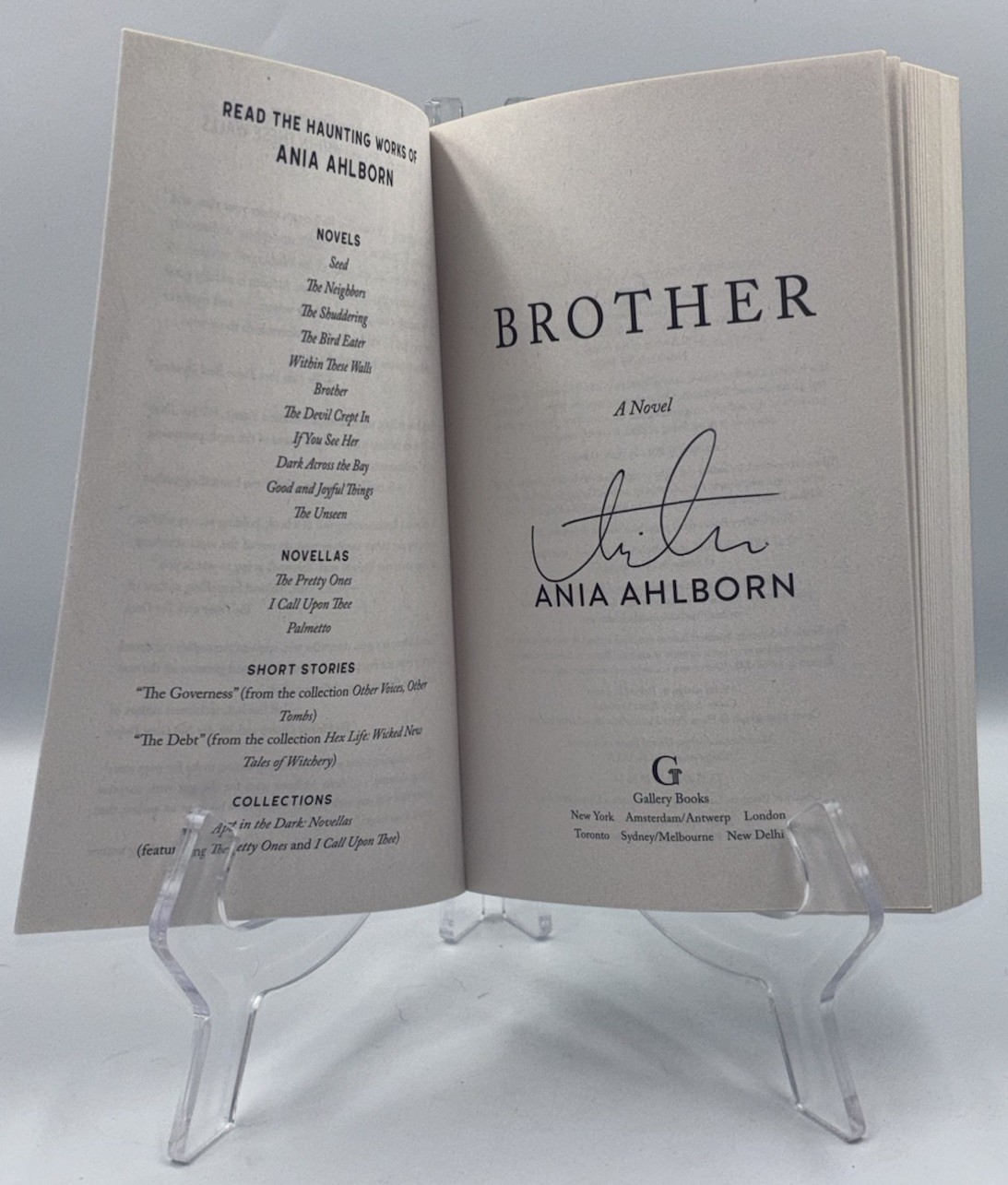 ANIA AHLBORN BROTHER SIGNED AUTOGRAPHED PAPERBACK BOOK HORROR #2