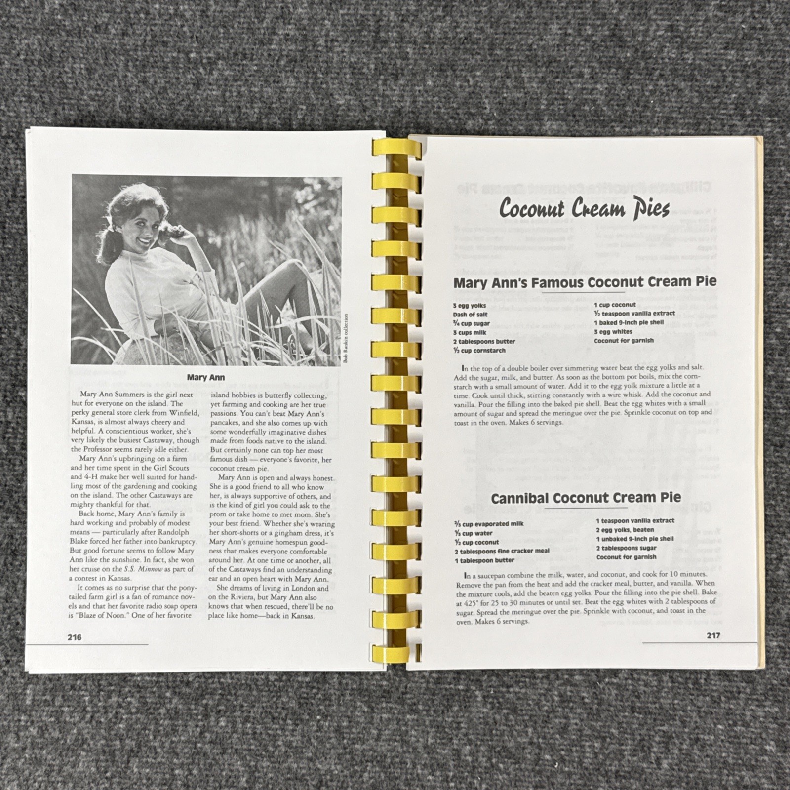 MARY ANN’S GILLIGAN’S ISLAND COOKBOOK By Dawn Wells, Jim Clark & Ken Beck