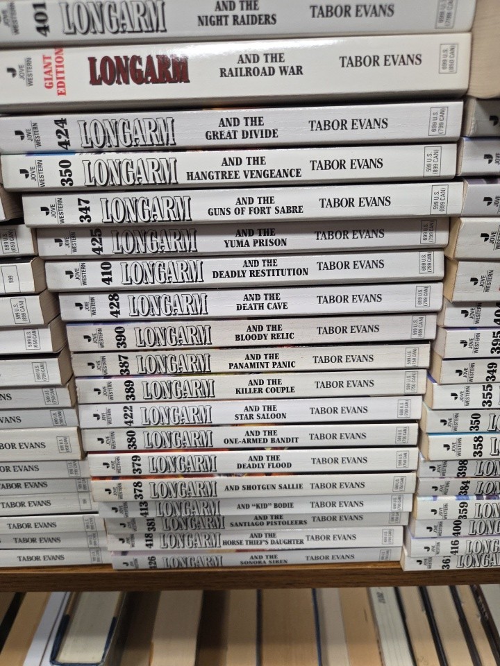 Longarm Western Lot 103 Books Tabor Evans Paperback Collection #347-428