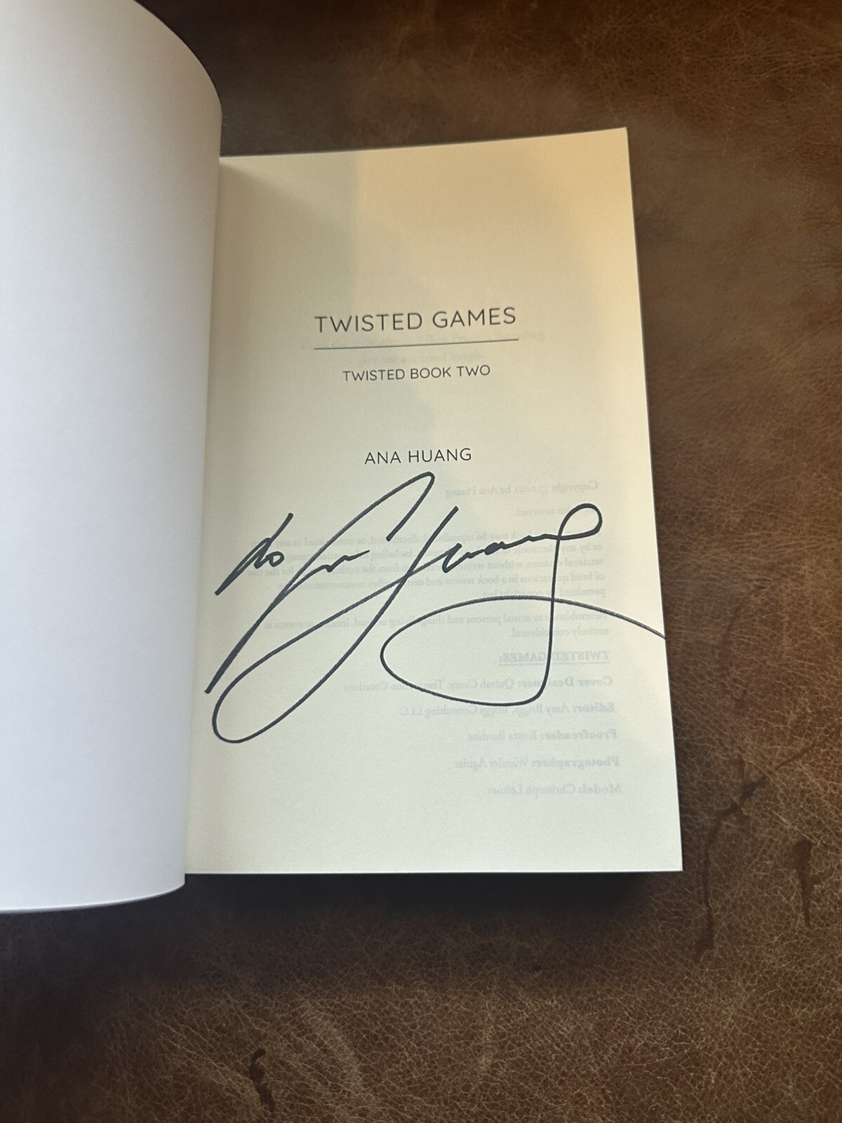 Twisted Games Signed Out Of Print Special Edition Ana Huang Oop