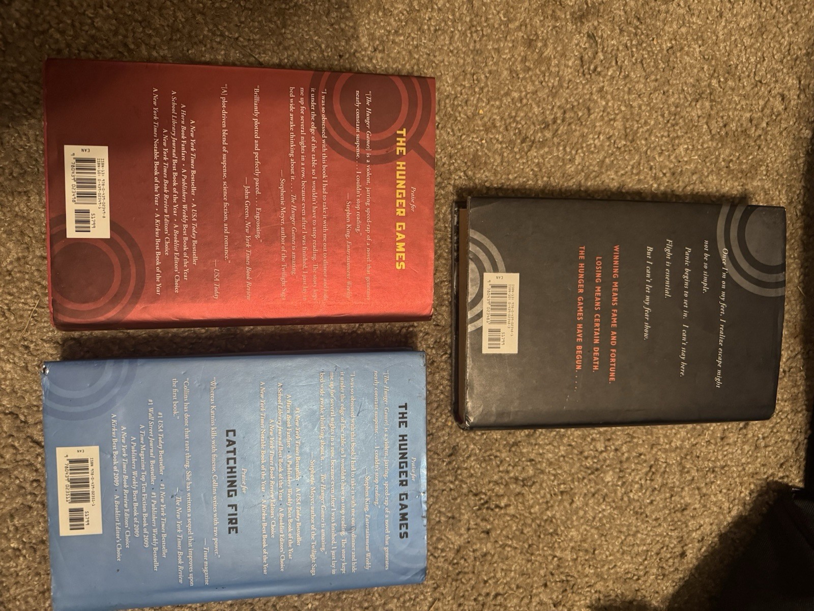 The Hunger Games Trilogy the Hunger Games, Catching Fire, Mockingjay