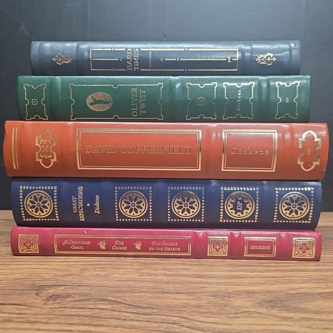 5x lot Charles Dickens ~ Dalmatian Press Leather Bound