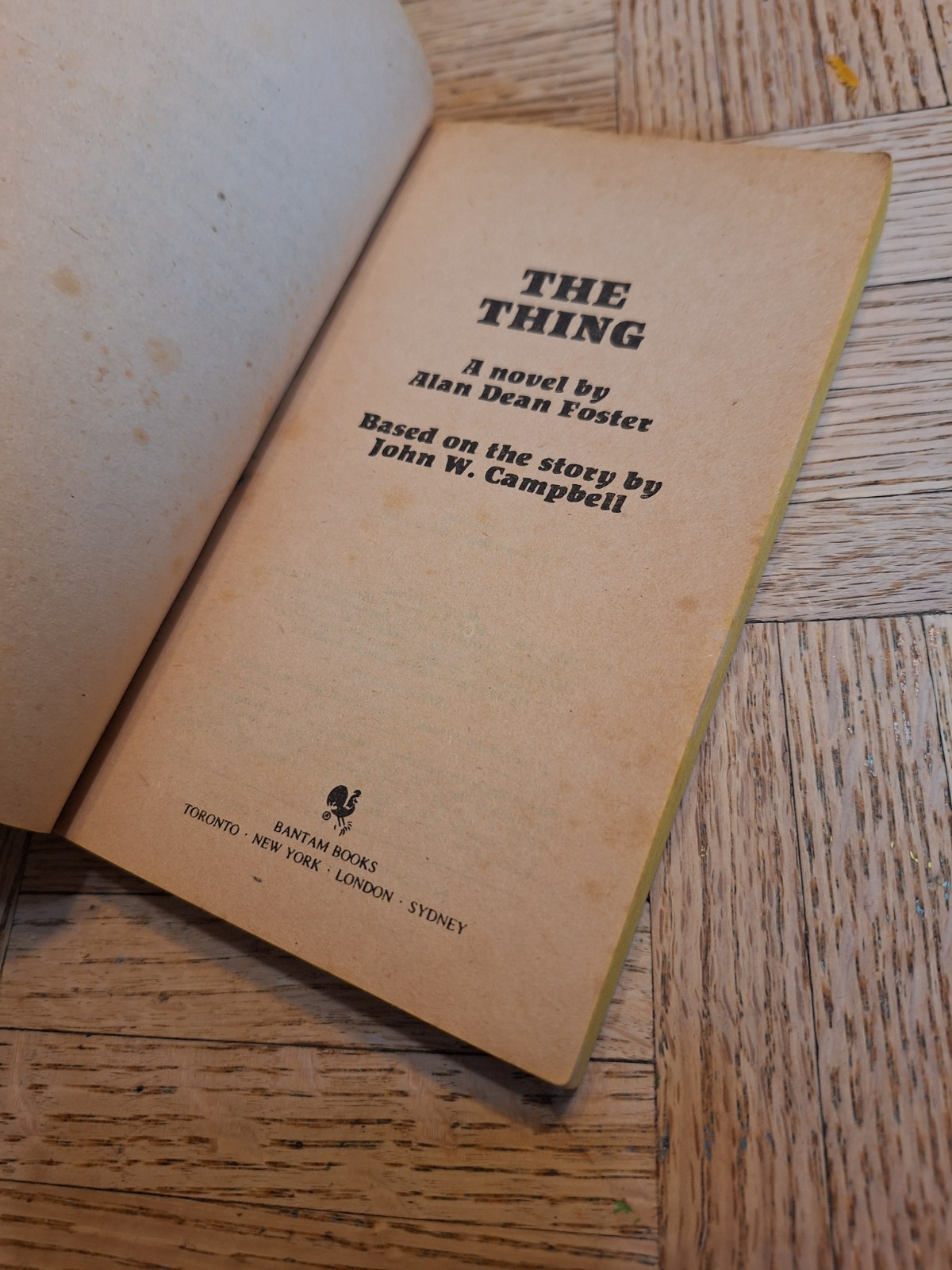 The Thing: A Novel by Alan Dean Foster 1982 Bantam