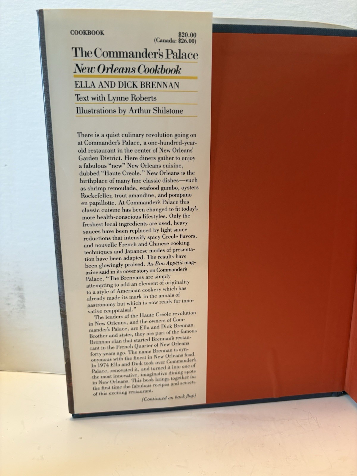 Signed 1984 First Edition The Commander’s Palace New Orleans Cookbook Brennan HC