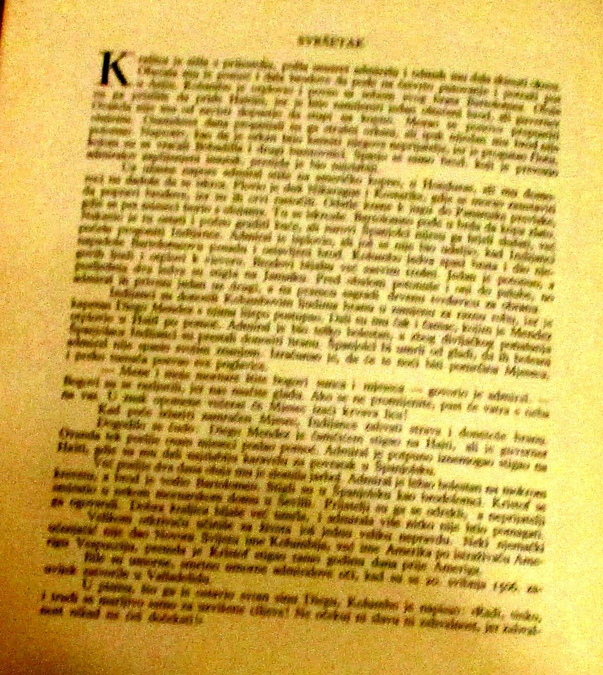 Kristof Kolumbo aka Christopher Columbus 1967 Croatian Text 28 Pages
