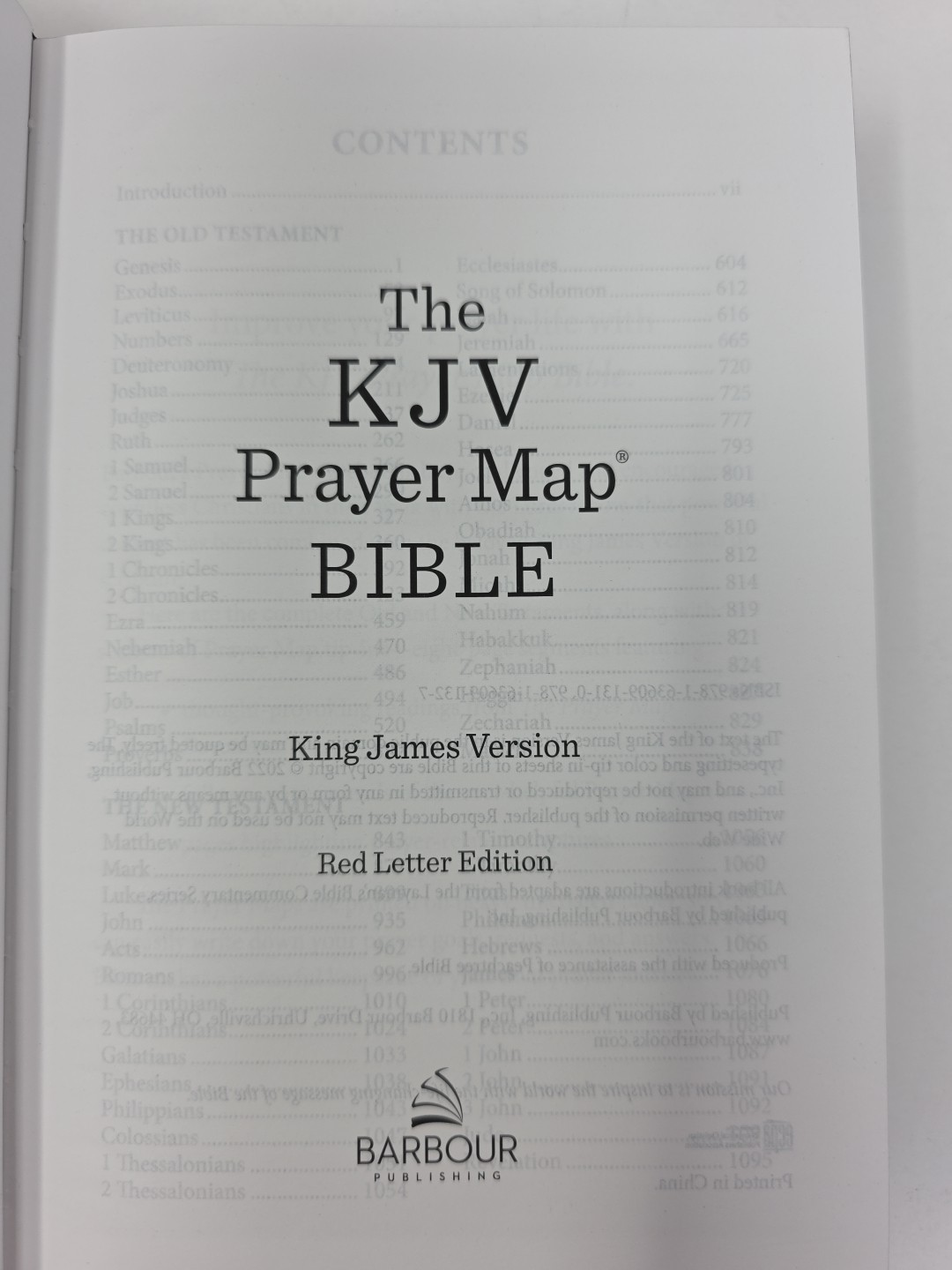 The Prayer Map* Bible – King James Version Holy Bible – KJV – Jesus words in RED