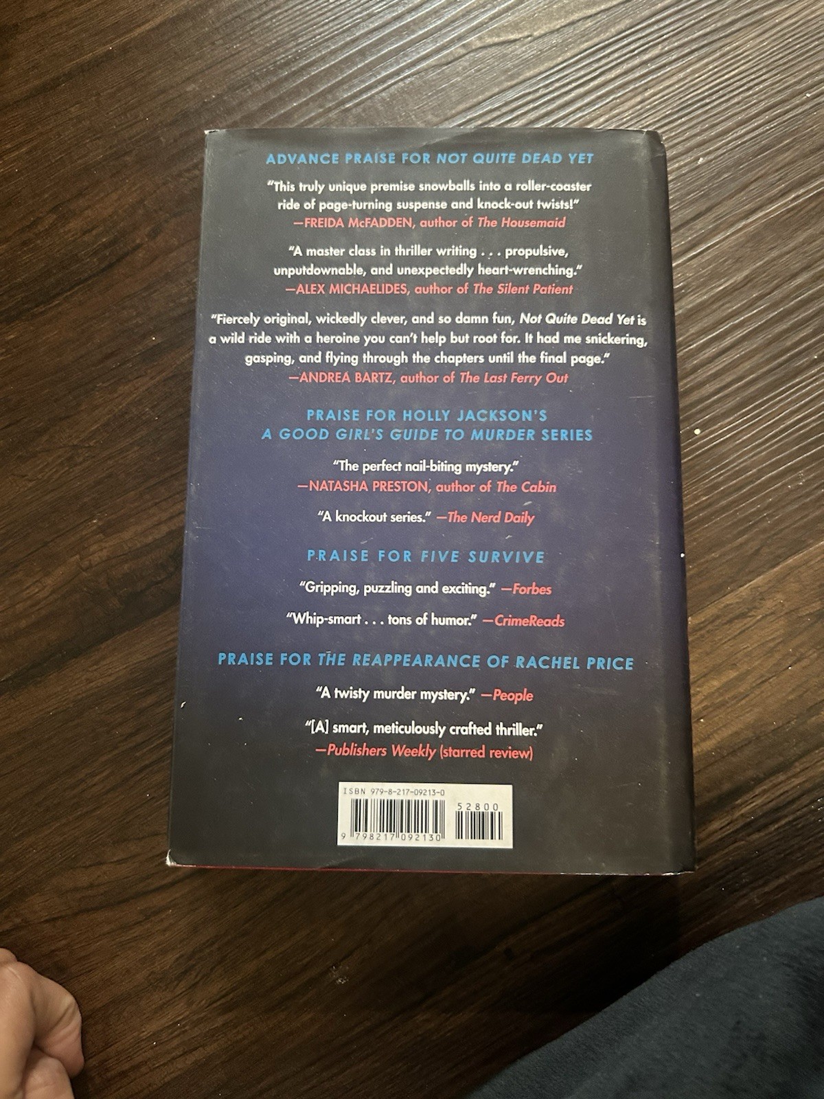 Not Quite Dead Yet Holly Jackson Hardcover Thriller Mystery Exclusive Playlist