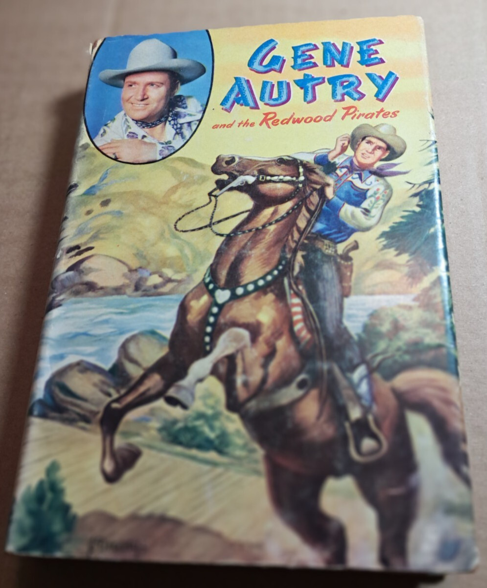 Gene Autry & the Redwood Pirates Vintage Whitman Children’s 1946 HC Dust jacket