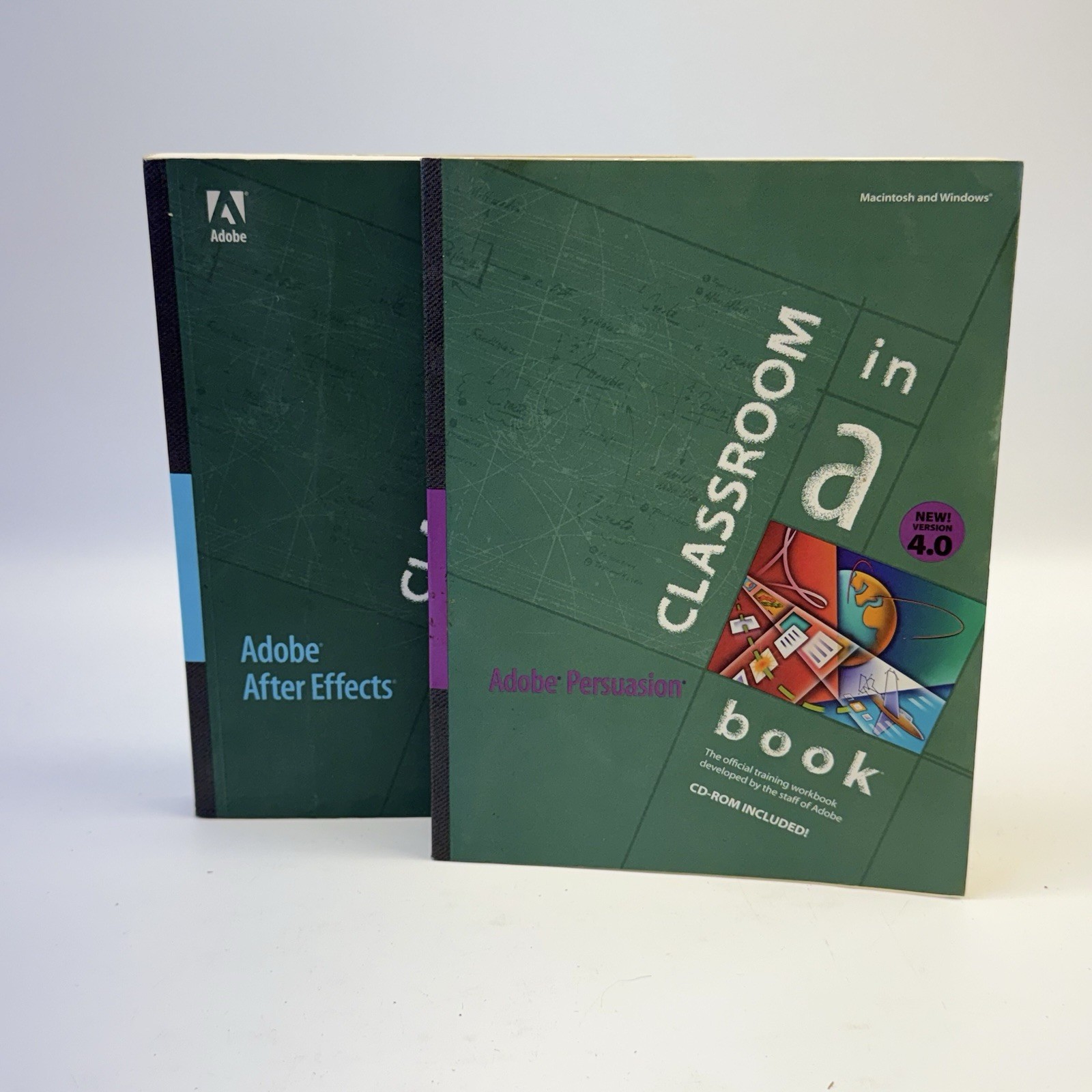 Vintage Adobe Classroom in a Book 1997 Lot After Effects 3.1 & Persuasion 4.0
