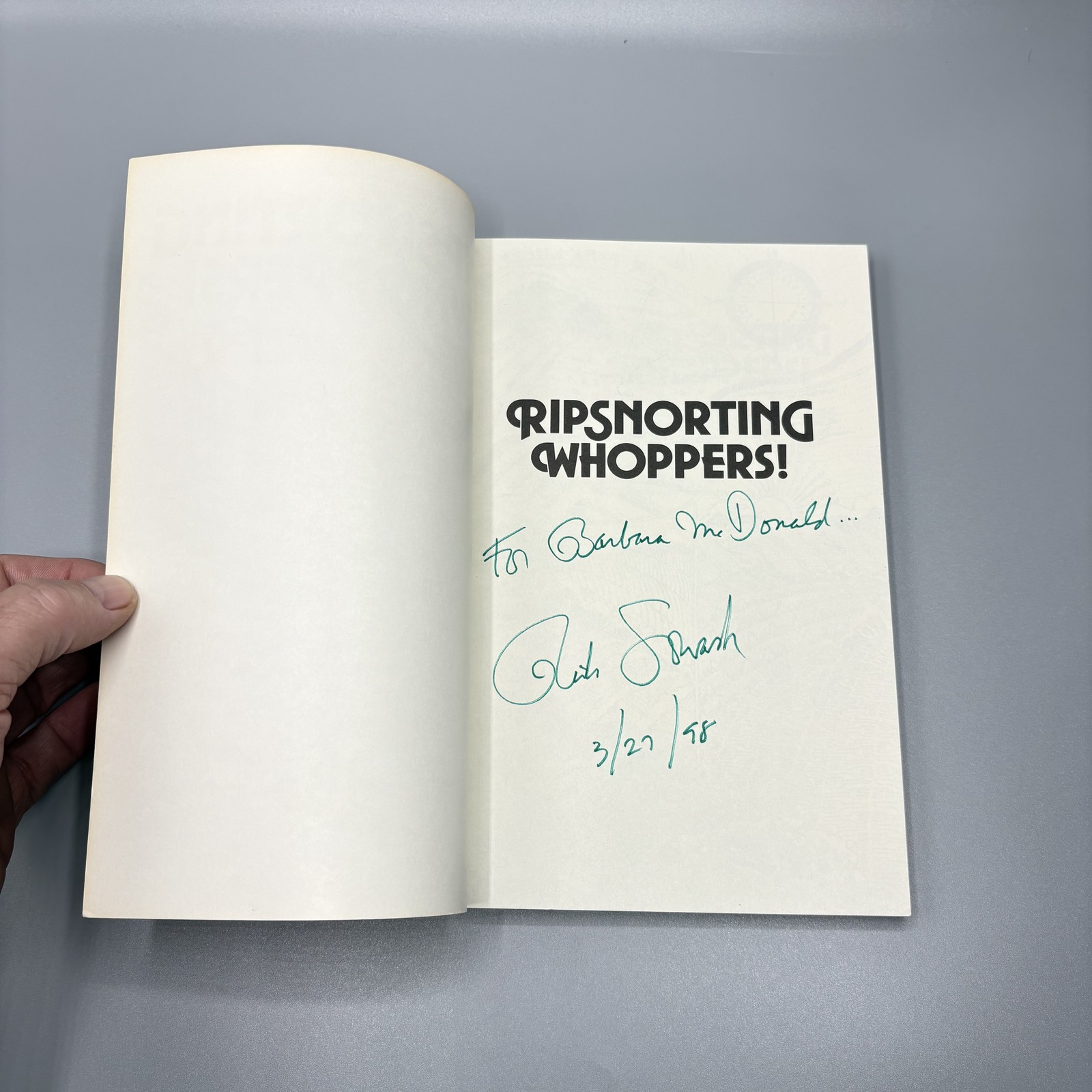 Ripsnorting Whoppers! Humor from America’s Heartland Rick Sowash Signed PB Book