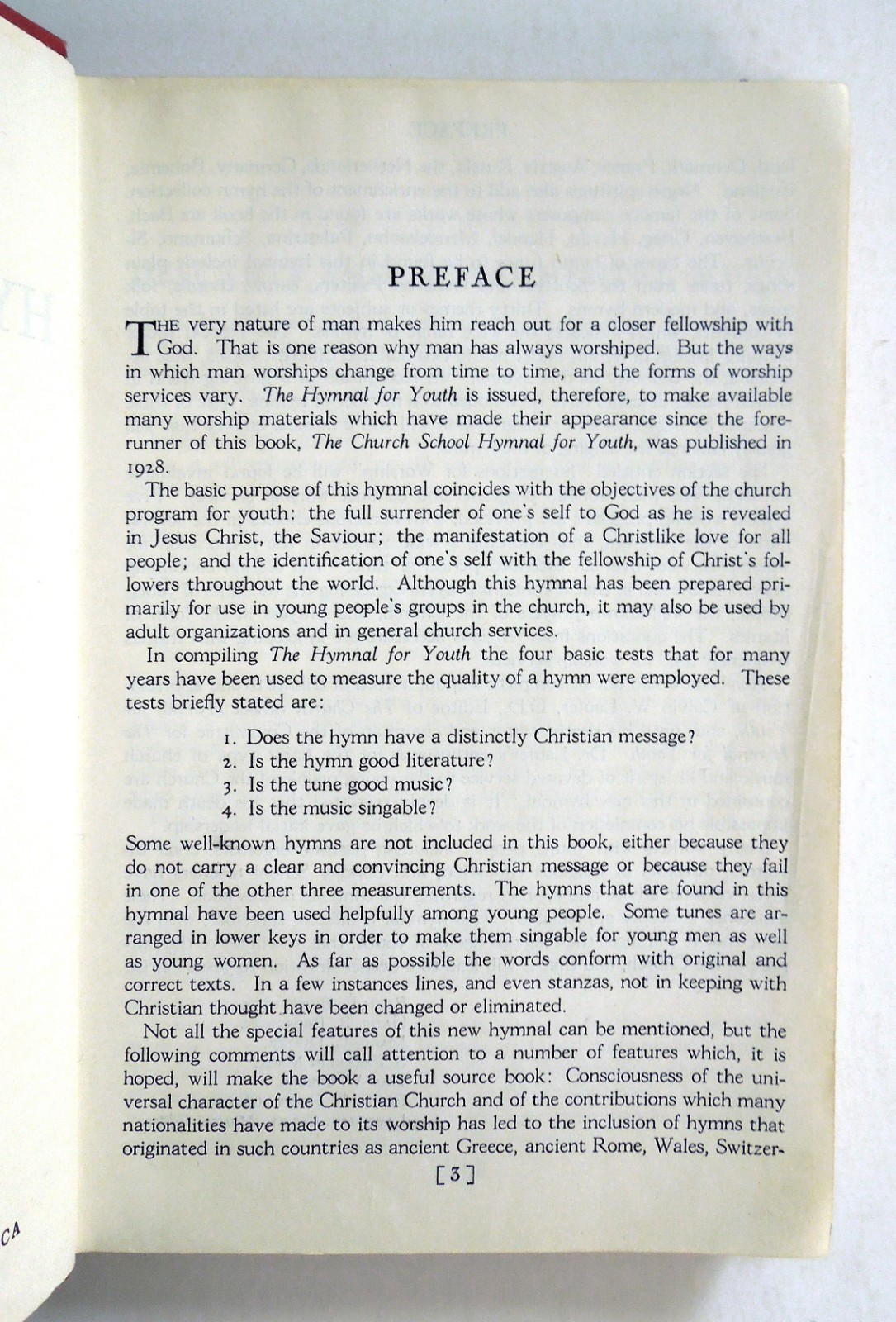 The Hymnal for Youth – 1954 hc, The Westminster Press, 17th printing