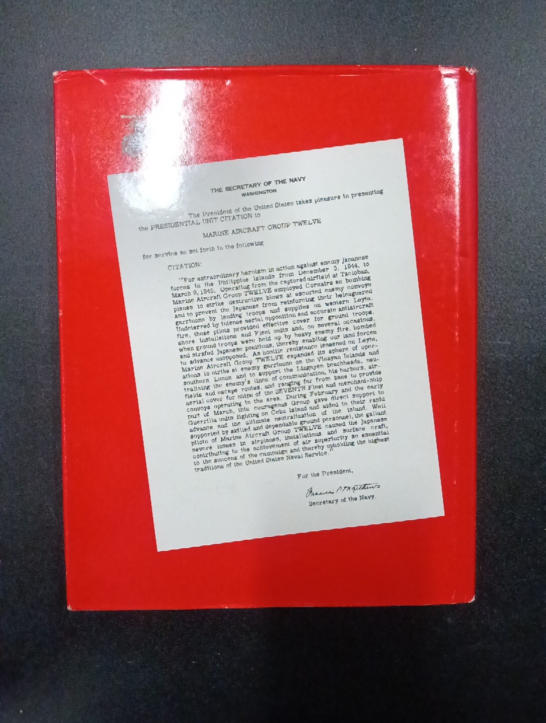 MARINE AVIATION IN THE PHILIPPINES – WWII USMC: Major Charles W. Biggs, Jr (G)