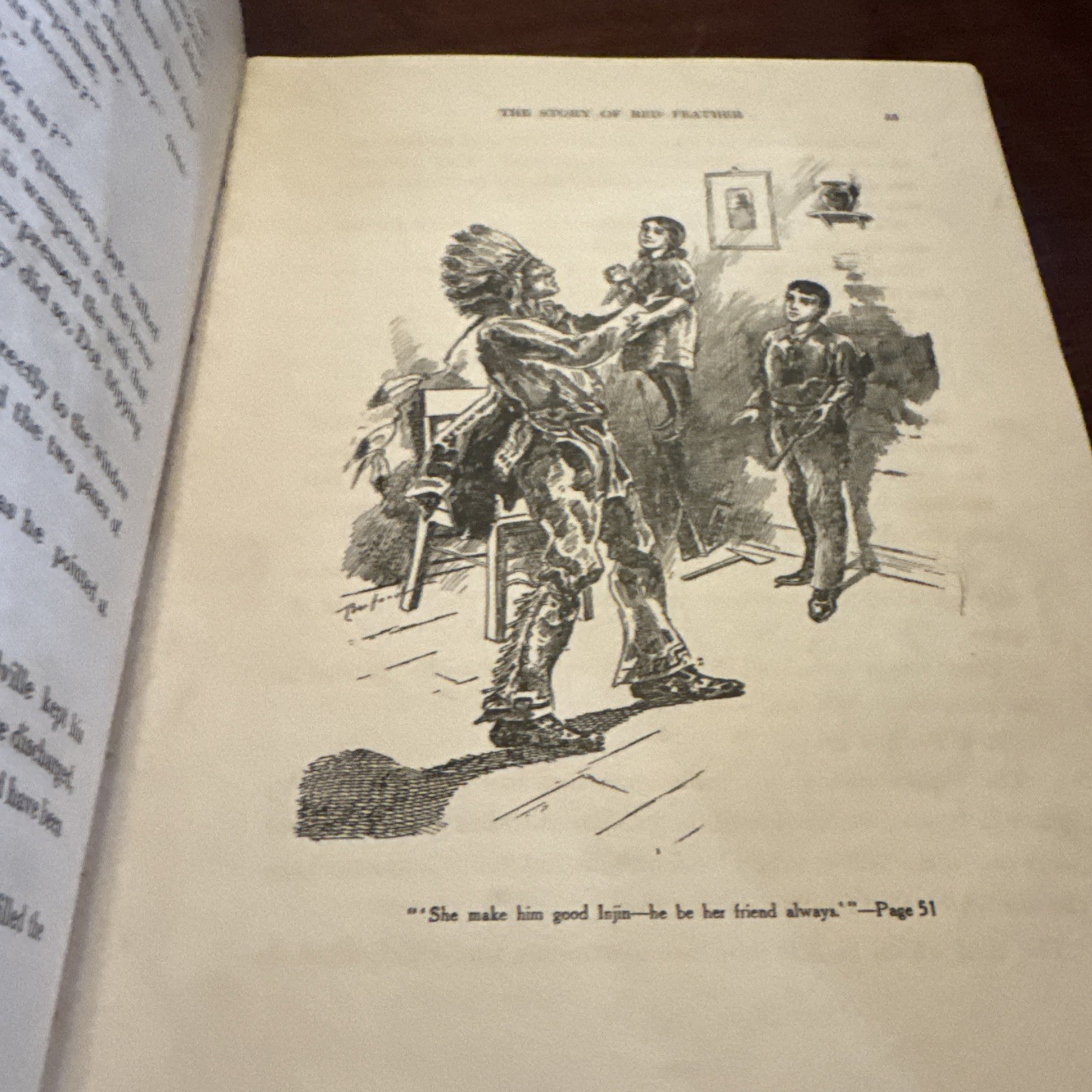 Antique 1908 The Story of Red Feather -Edward Ellis – First Edition Illustrated